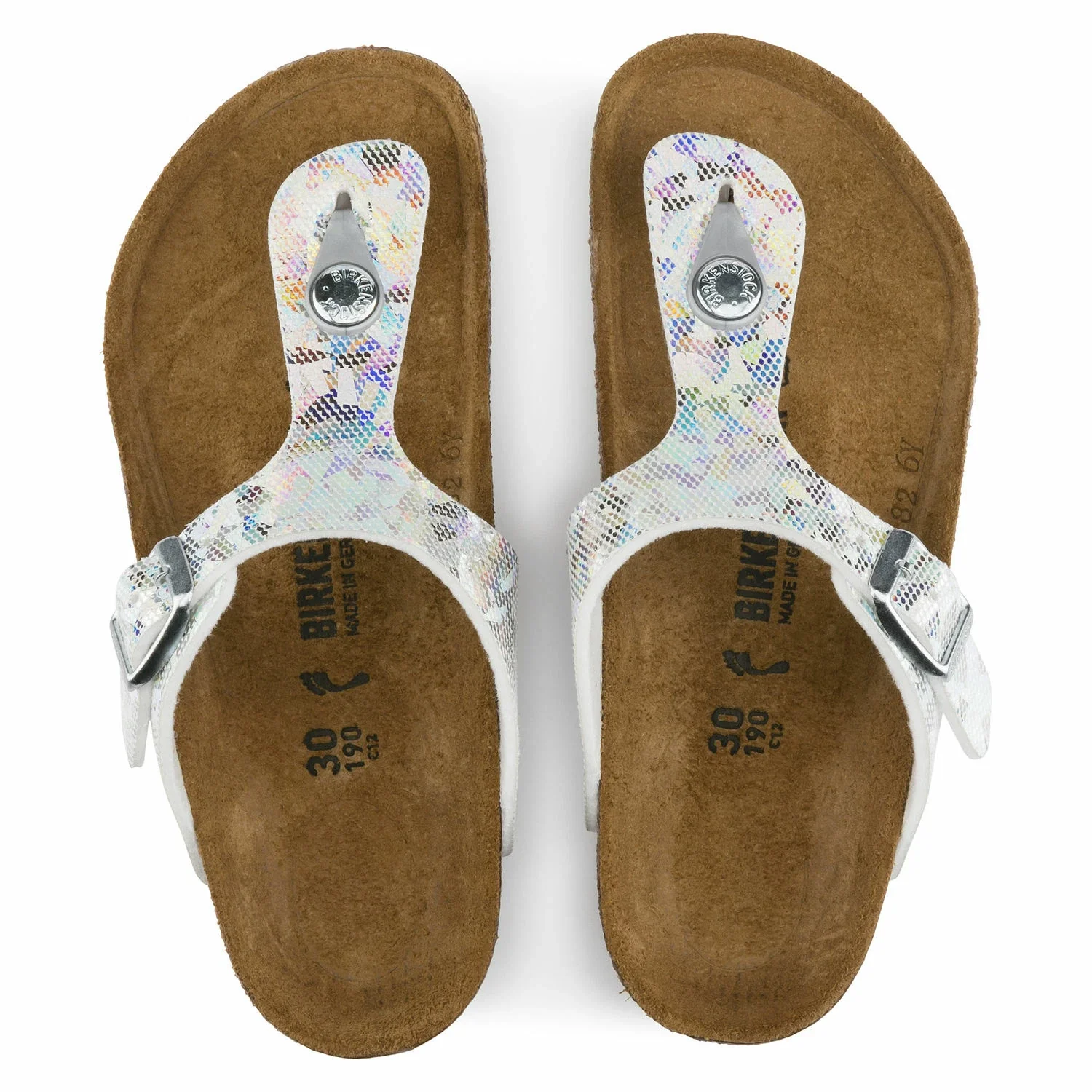 Birkenstock Gizeh Kids Birko-Flor Hologram Silver - Image 5