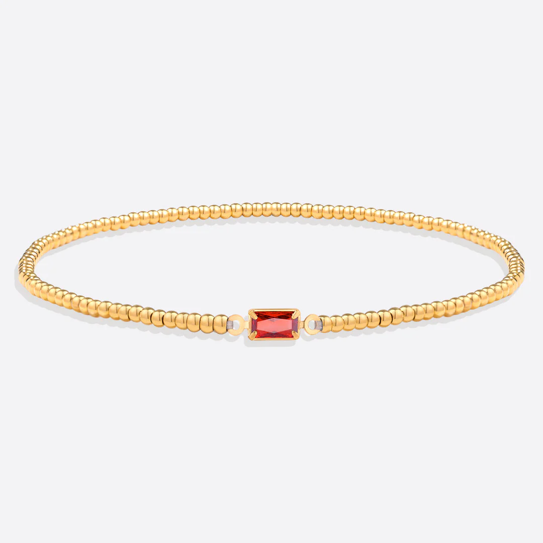 Mint & Lily Gold Beaded Birthstone Bracelet - Image 27