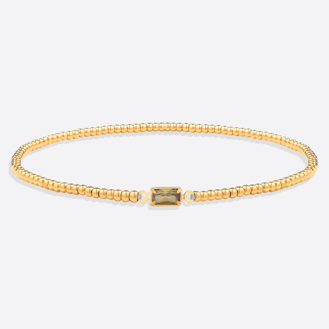 Mint & Lily Gold Beaded Birthstone Bracelet - Image 34