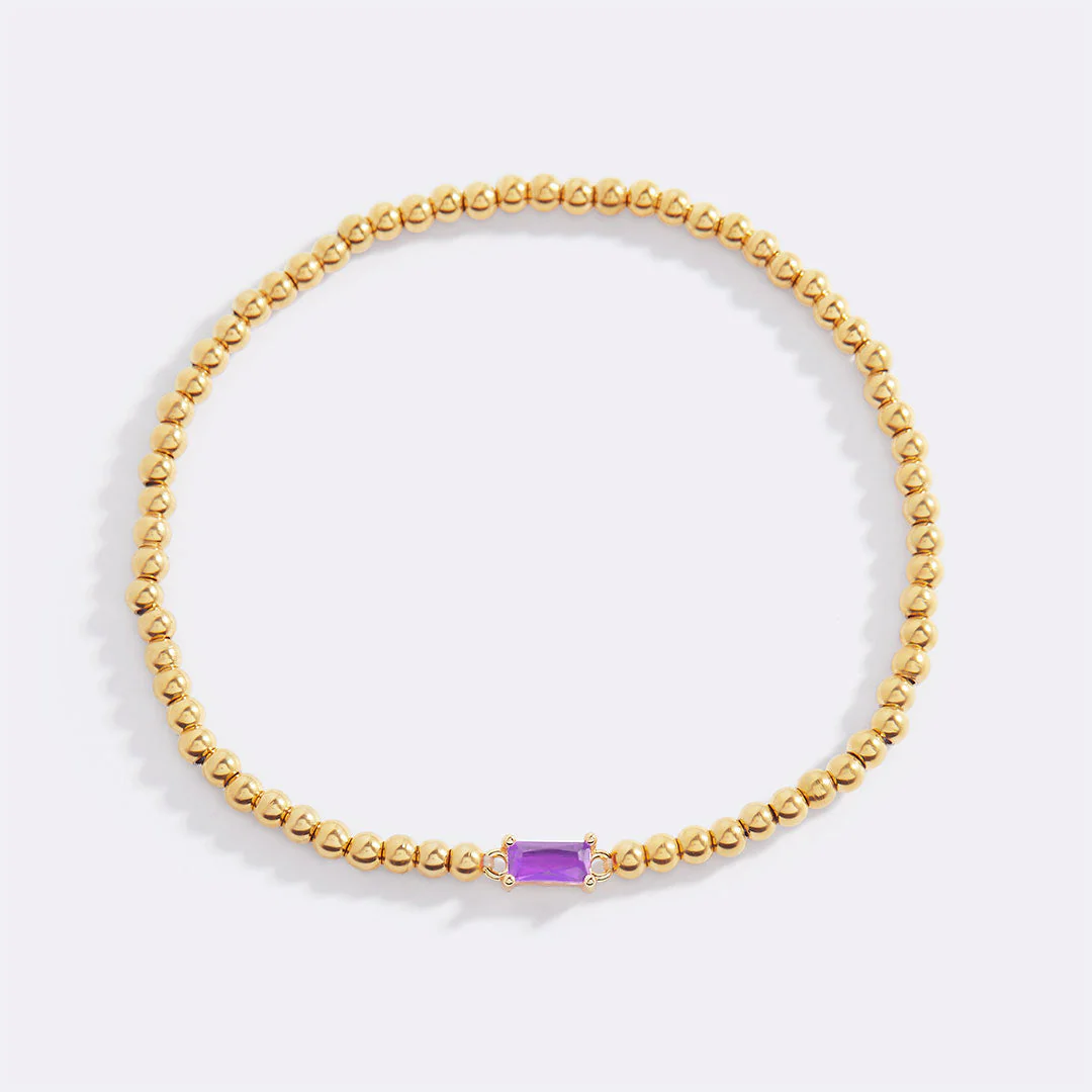 Mint & Lily Gold Beaded Birthstone Bracelet - Image 45