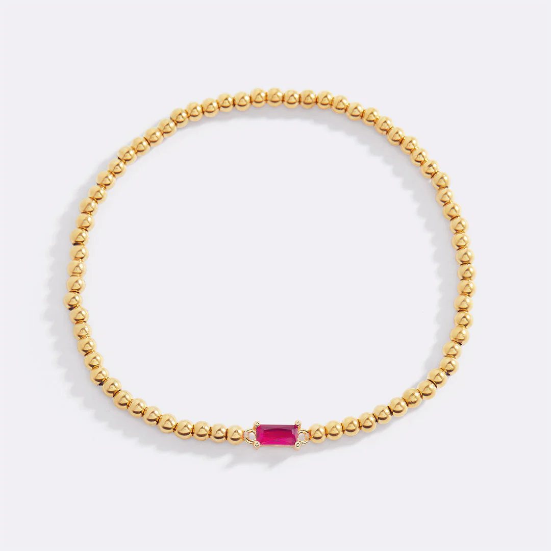 Mint & Lily Gold Beaded Birthstone Bracelet - Image 54