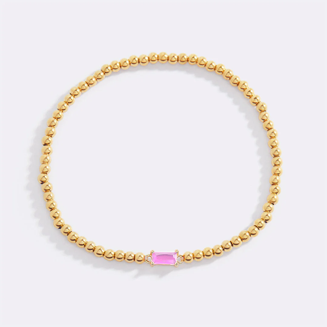 Mint & Lily Gold Beaded Birthstone Bracelet - Image 59