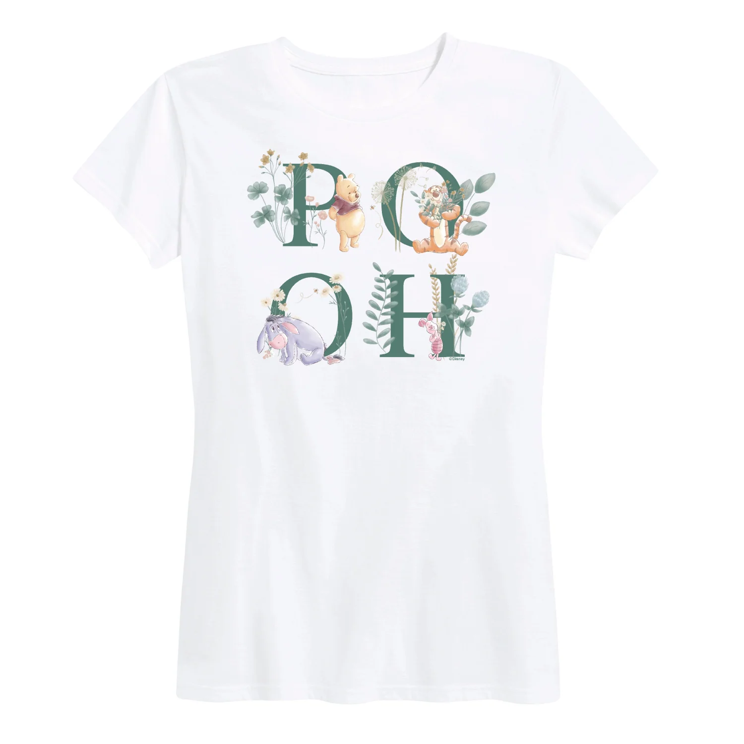 Winnie the Pooh - Tigger, Piglet, Eeyore - Flowers Blooming - Women's Short Sleeve Graphic T-Shirt - Image 3