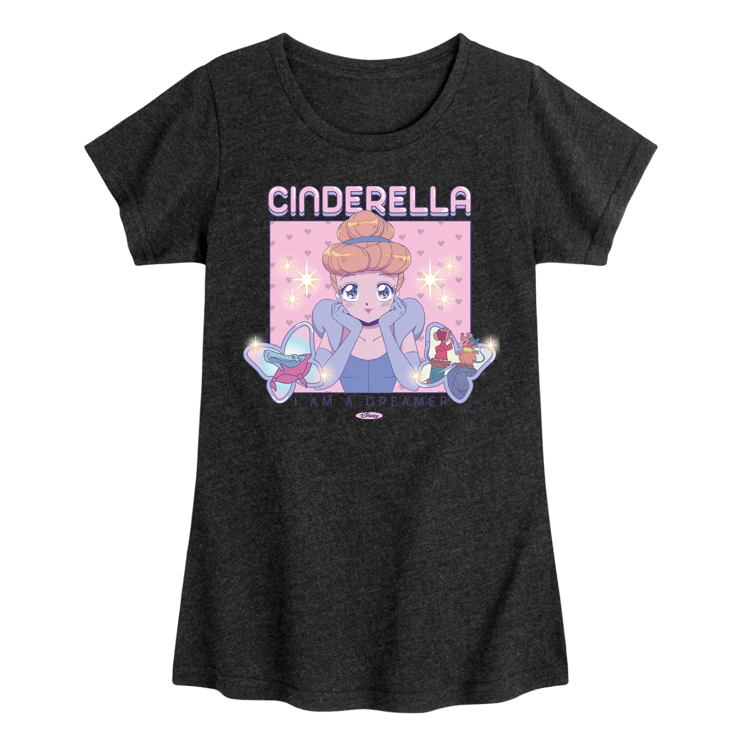 Disney Princess - Cinderella I Am a Dreamer - Youth Girls Fitted Short Sleeve T-Shirt - Image 2