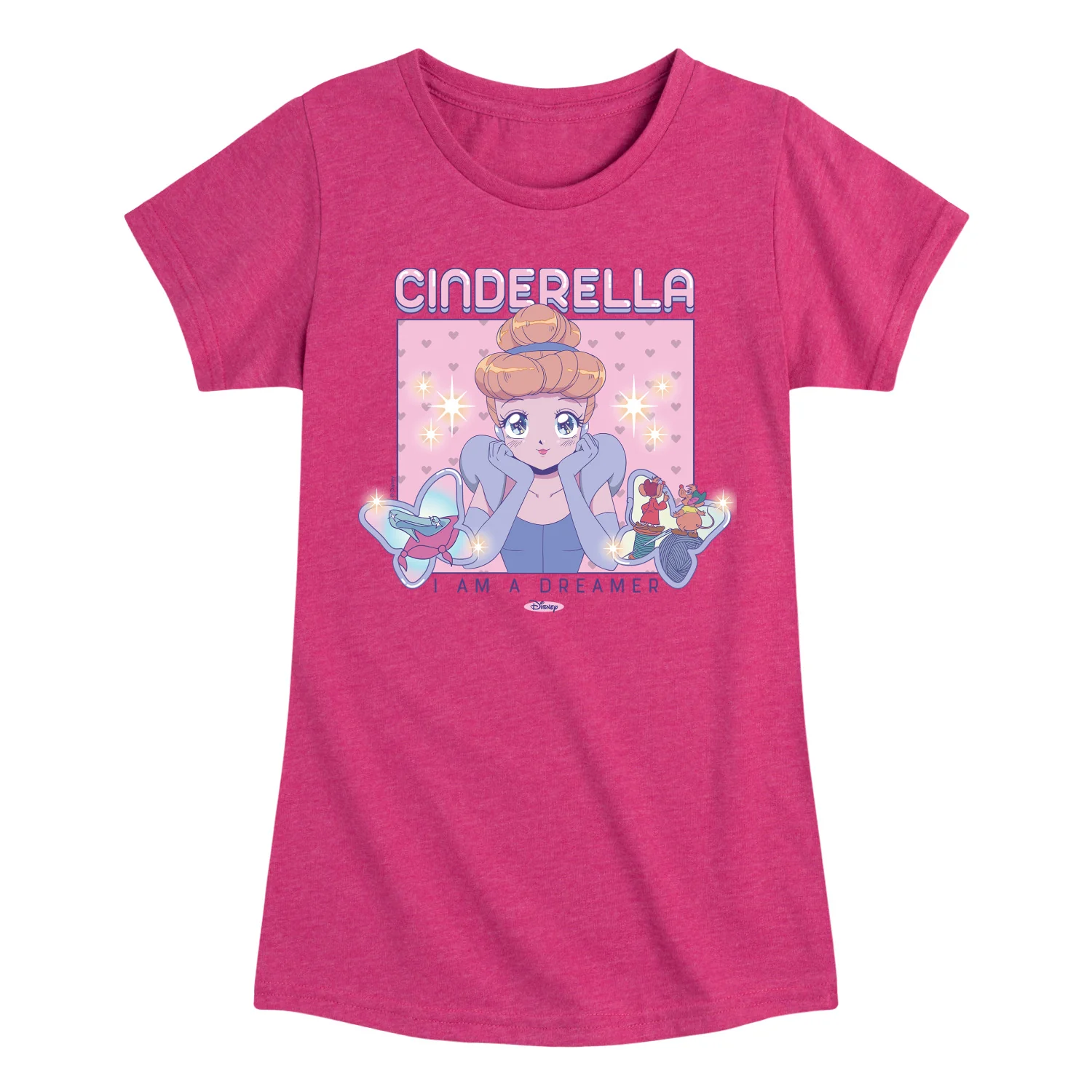 Disney Princess - Cinderella I Am a Dreamer - Youth Girls Fitted Short Sleeve T-Shirt - Image 3