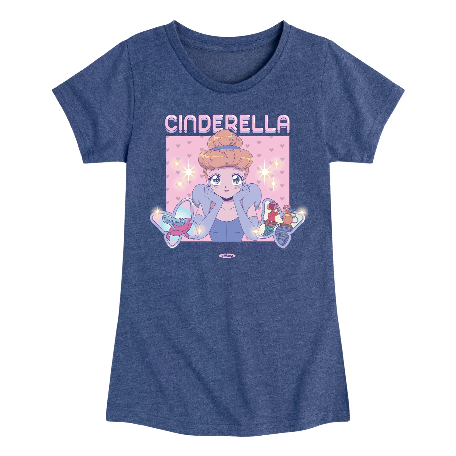 Disney Princess - Cinderella I Am a Dreamer - Youth Girls Fitted Short Sleeve T-Shirt - Image 4