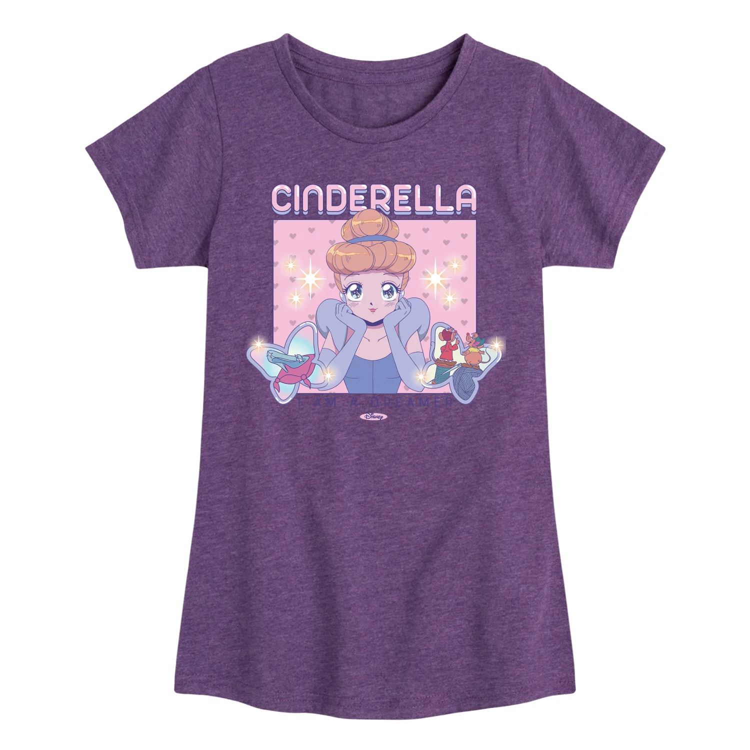 Disney Princess - Cinderella I Am a Dreamer - Youth Girls Fitted Short Sleeve T-Shirt - Image 5