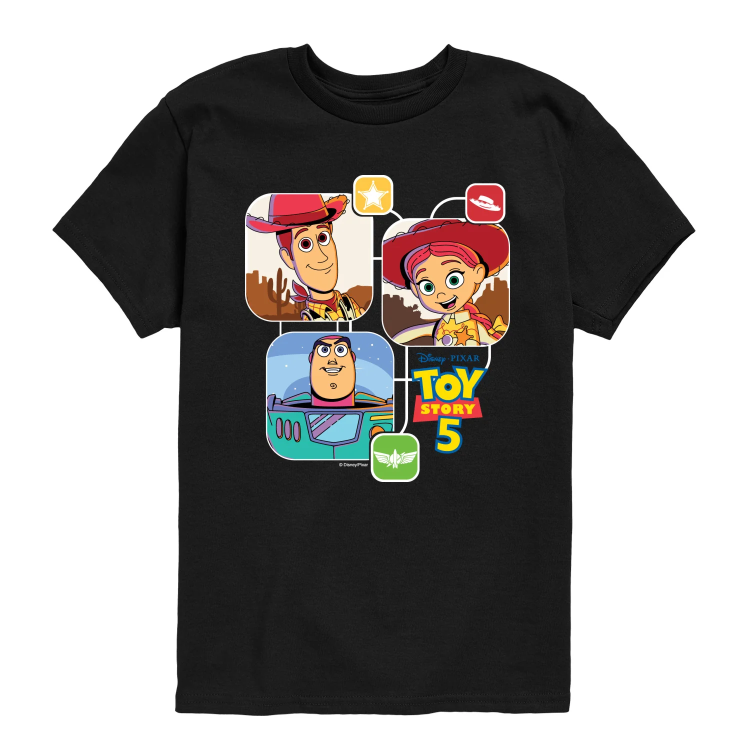 Toy Story 5 - Character Icons - Youth Boys Short Sleeve Graphic T-Shirt
