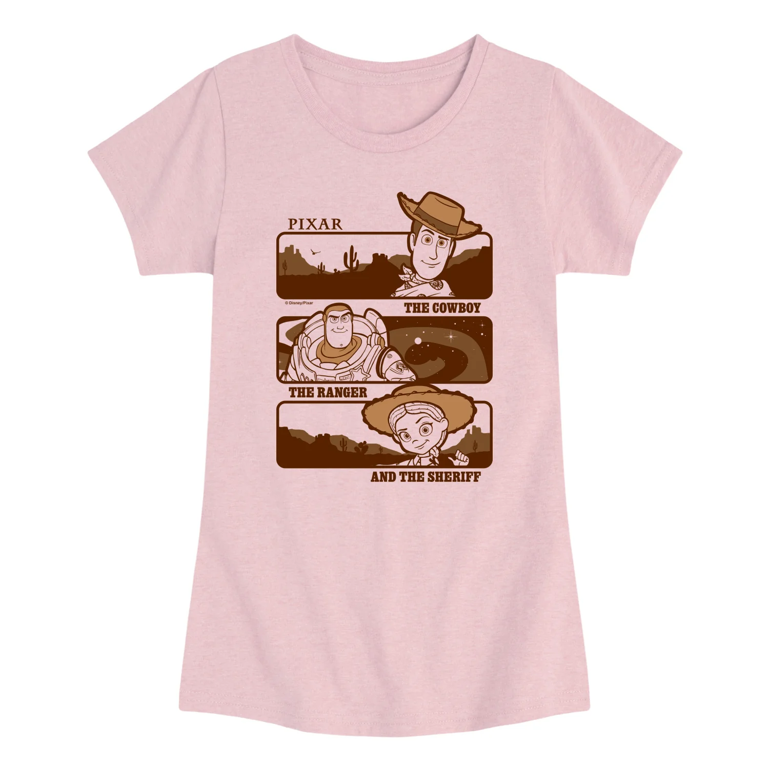 Toy Story 5 - The Cowboy, the Ranger, and the Sheriff - Youth and Toddler Girls Fitted Short Sleeve T-Shirt - Image 2