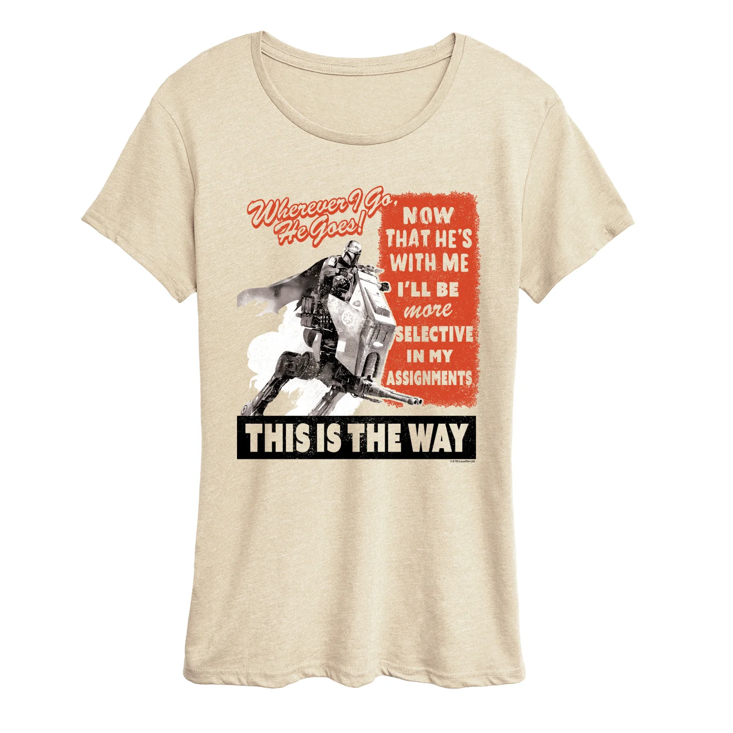 The Mandalorian And Grogu - Bounty Hunter Propaganda Poster - Women's Short Sleeve Graphic T-Shirt - Image 2