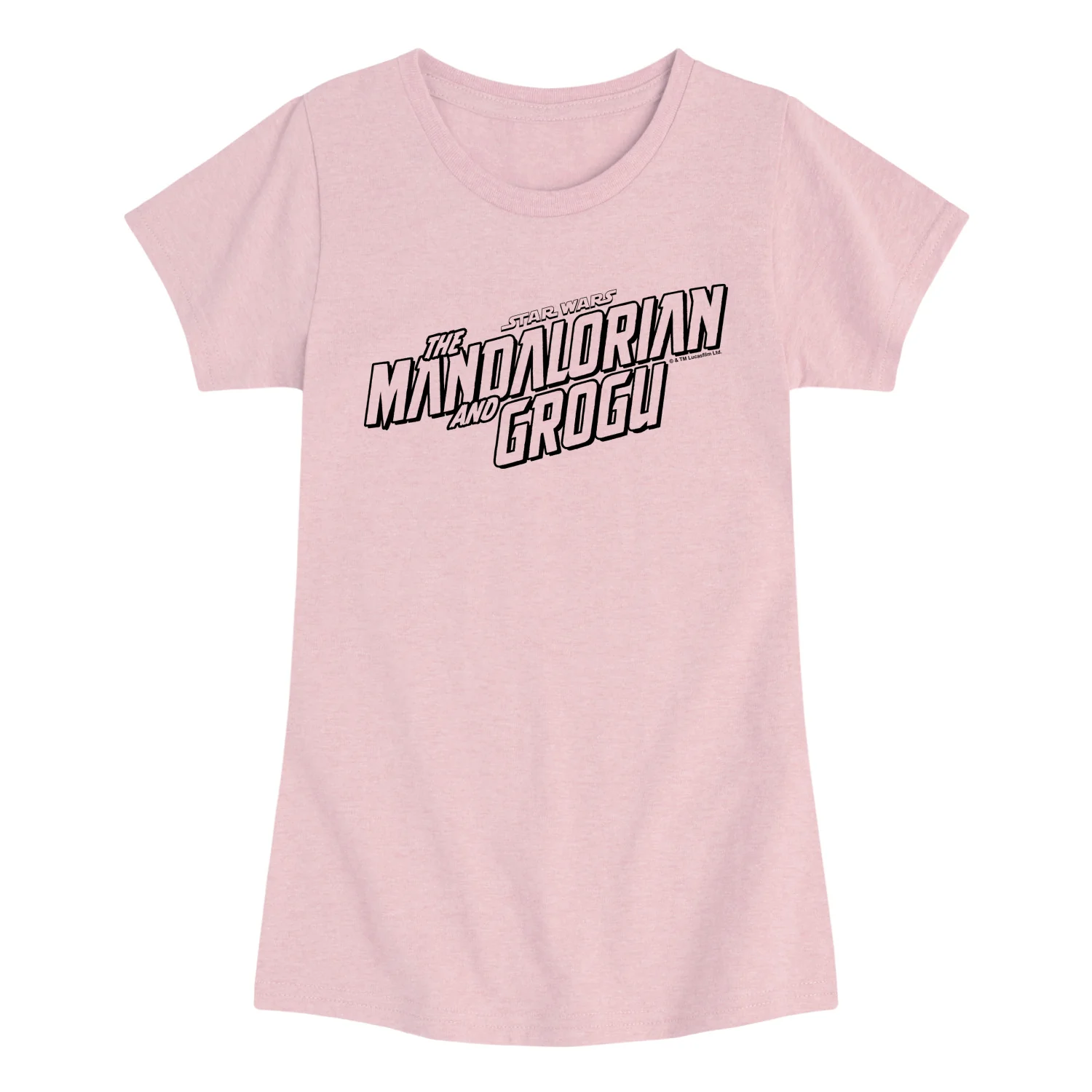 The Mandalorian And Grogu - Black Movie Logo - Youth Girls Fitted Short Sleeve T-Shirt - Image 2