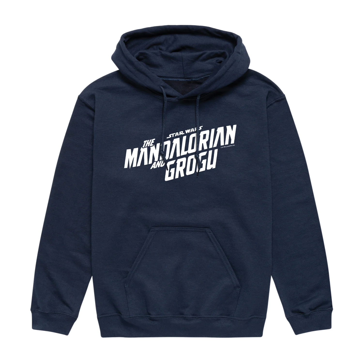 The Mandalorian And Grogu - White Movie Logo - Men's Fleece Hoodie Sweatshirt - Image 3