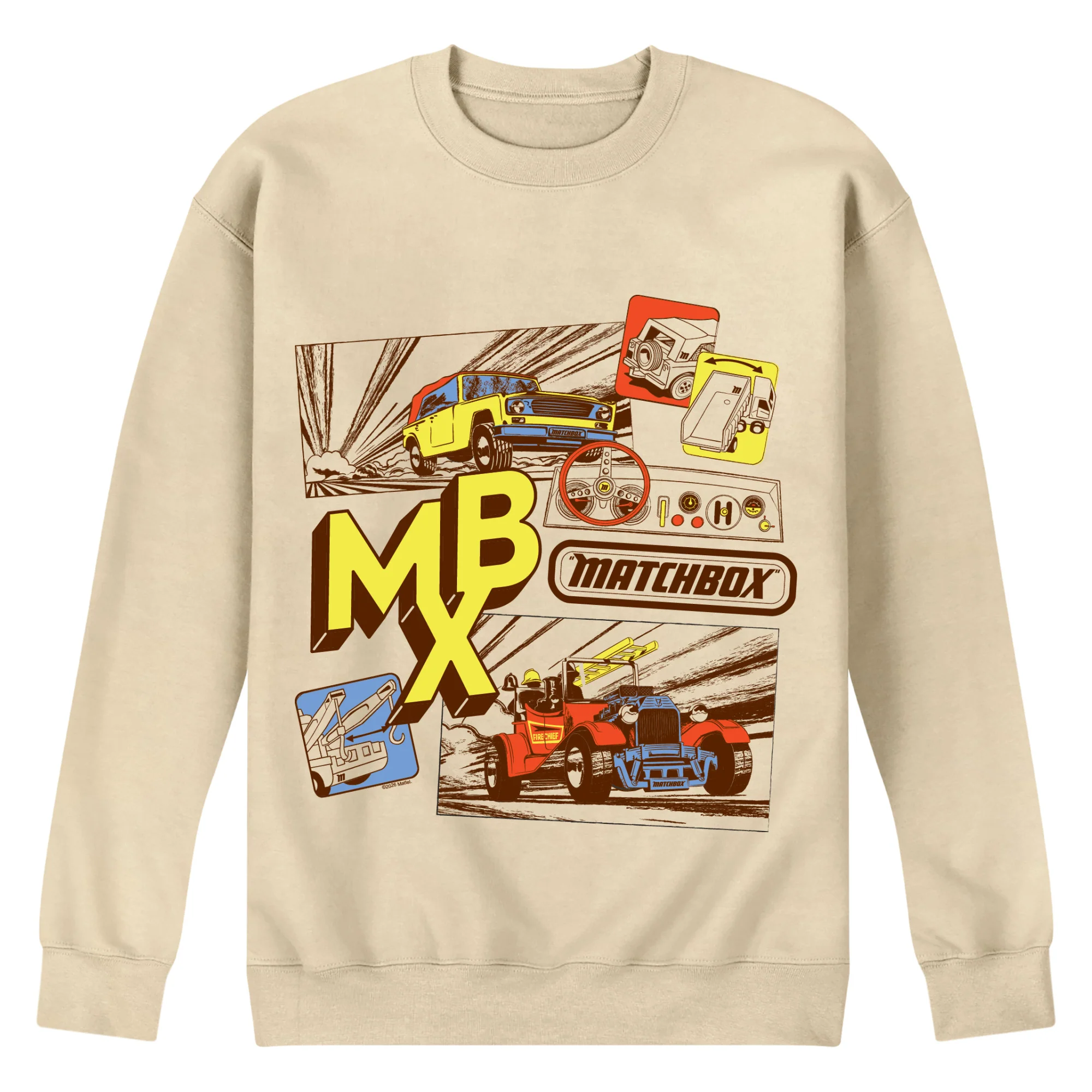 Matchbox - Car Panels - Men's Crew Fleece Sweatshirt