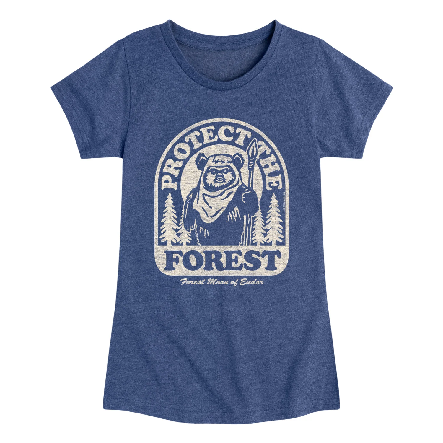 Star Wars - Ewok Protect The Forest - Youth Girls Fitted Short Sleeve T-Shirt