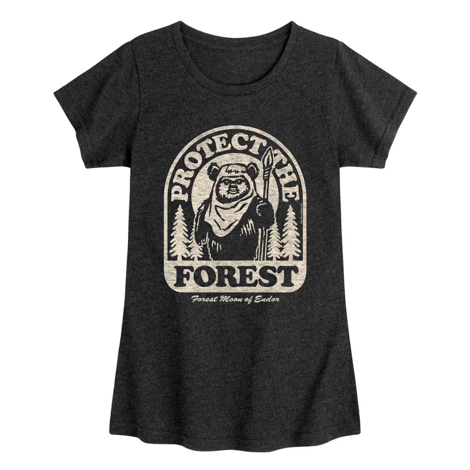 Star Wars - Ewok Protect The Forest - Youth Girls Fitted Short Sleeve T-Shirt - Image 2