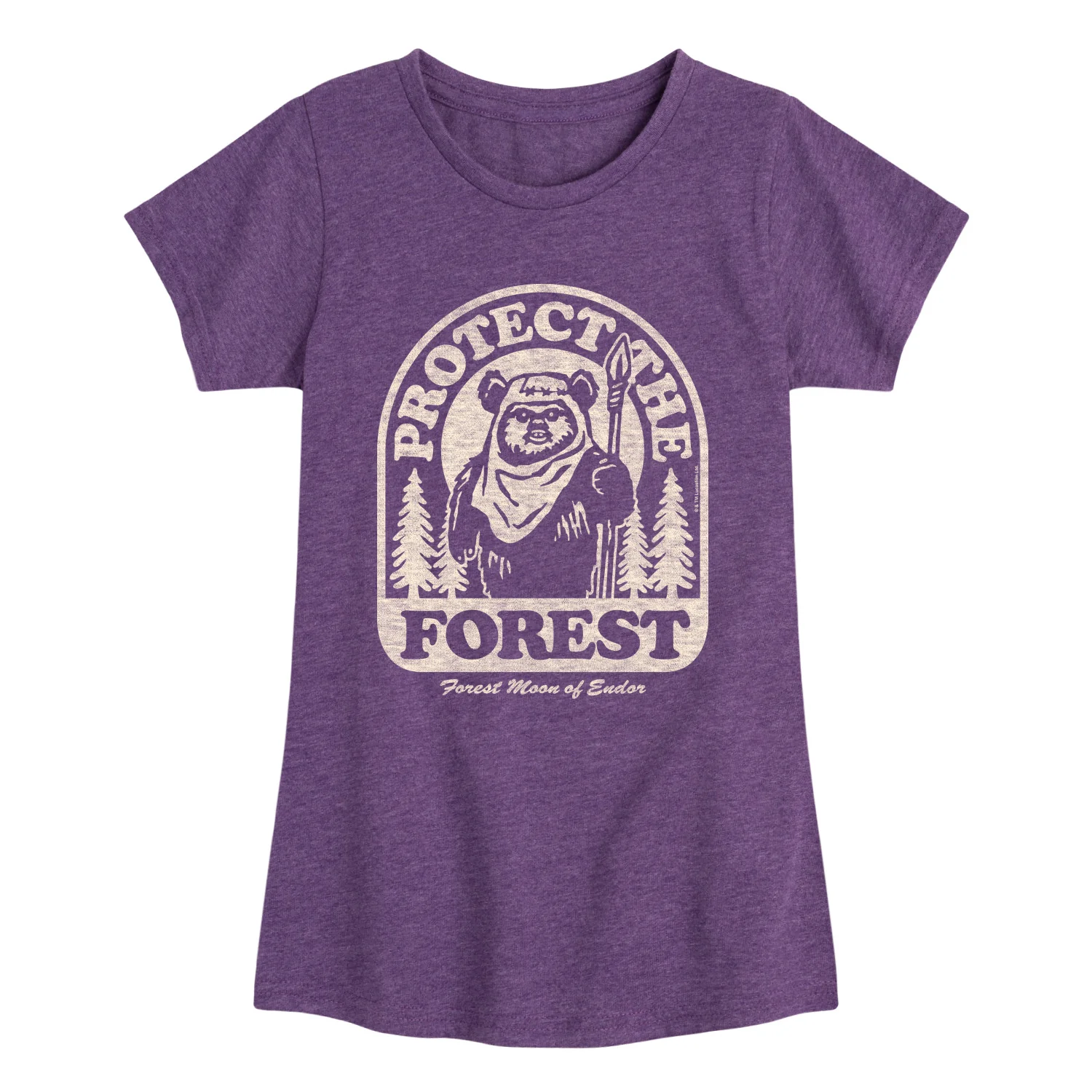 Star Wars - Ewok Protect The Forest - Youth Girls Fitted Short Sleeve T-Shirt - Image 3