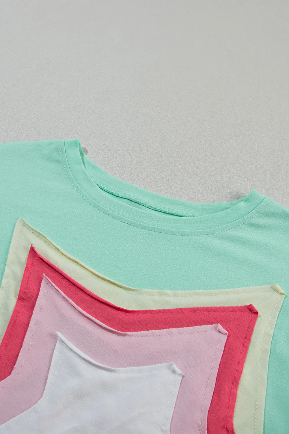 Threaded Pear Halle Star Patched Half Sleeve Oversized Tee - Image 5