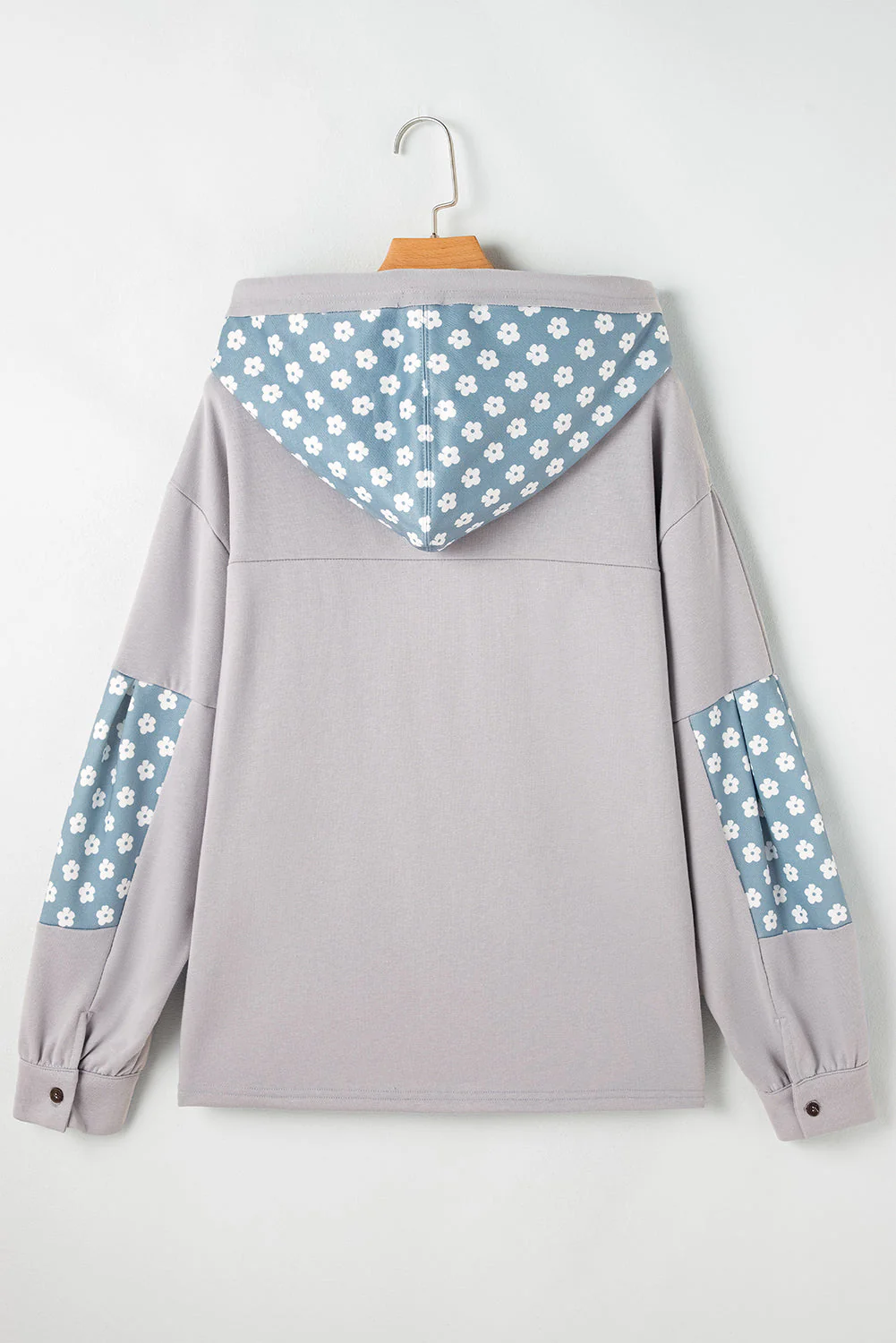 Threaded Pear Hallie Star Pattern Drawstring Hoodie - Image 10