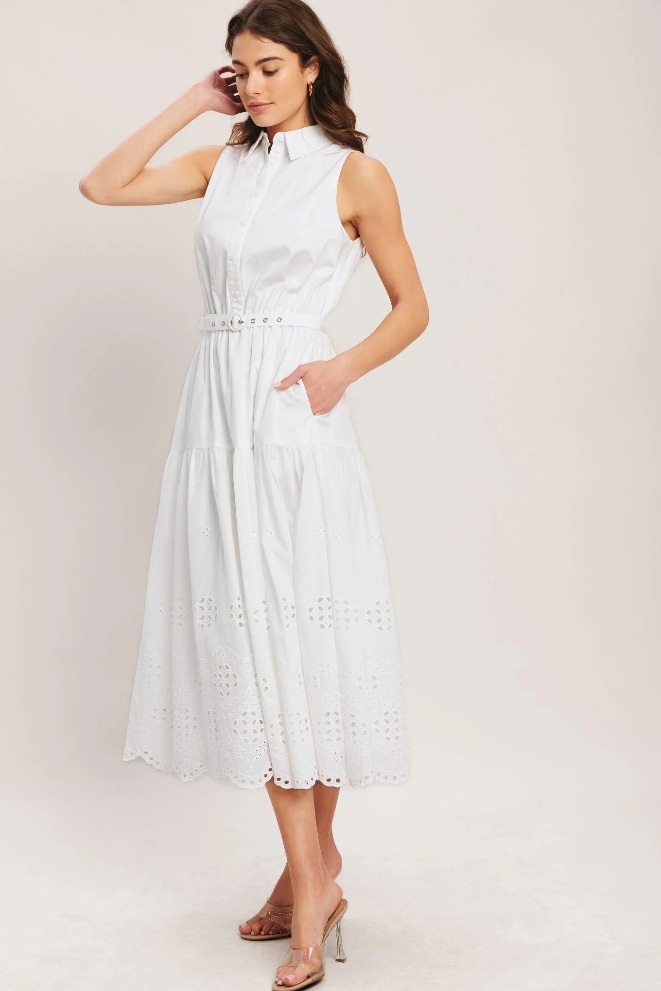 Hamptons Summer Woven Midi Dress - Image 5