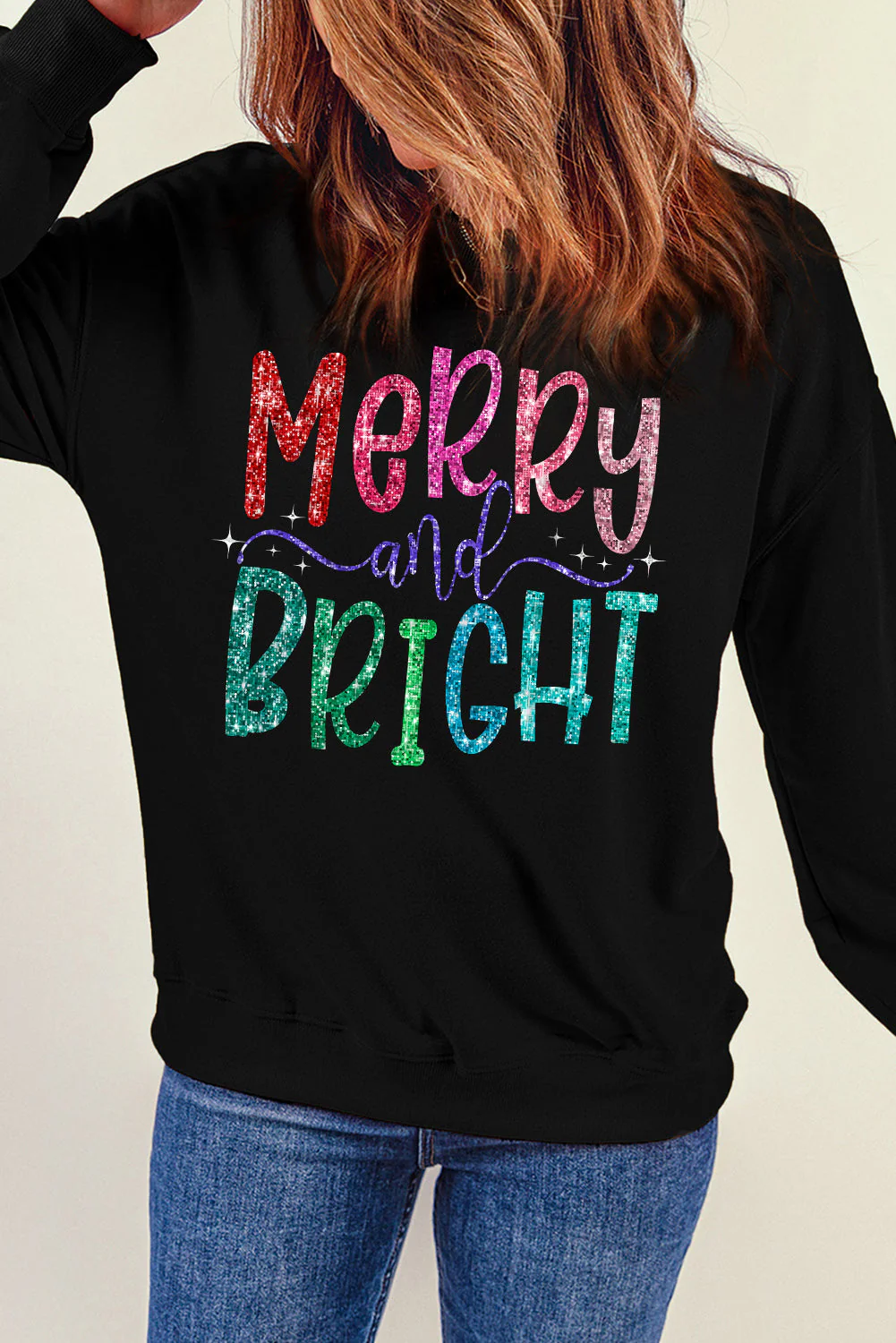 Threaded Pear Harper Bright Graphic Christmas Pullover - Image 3