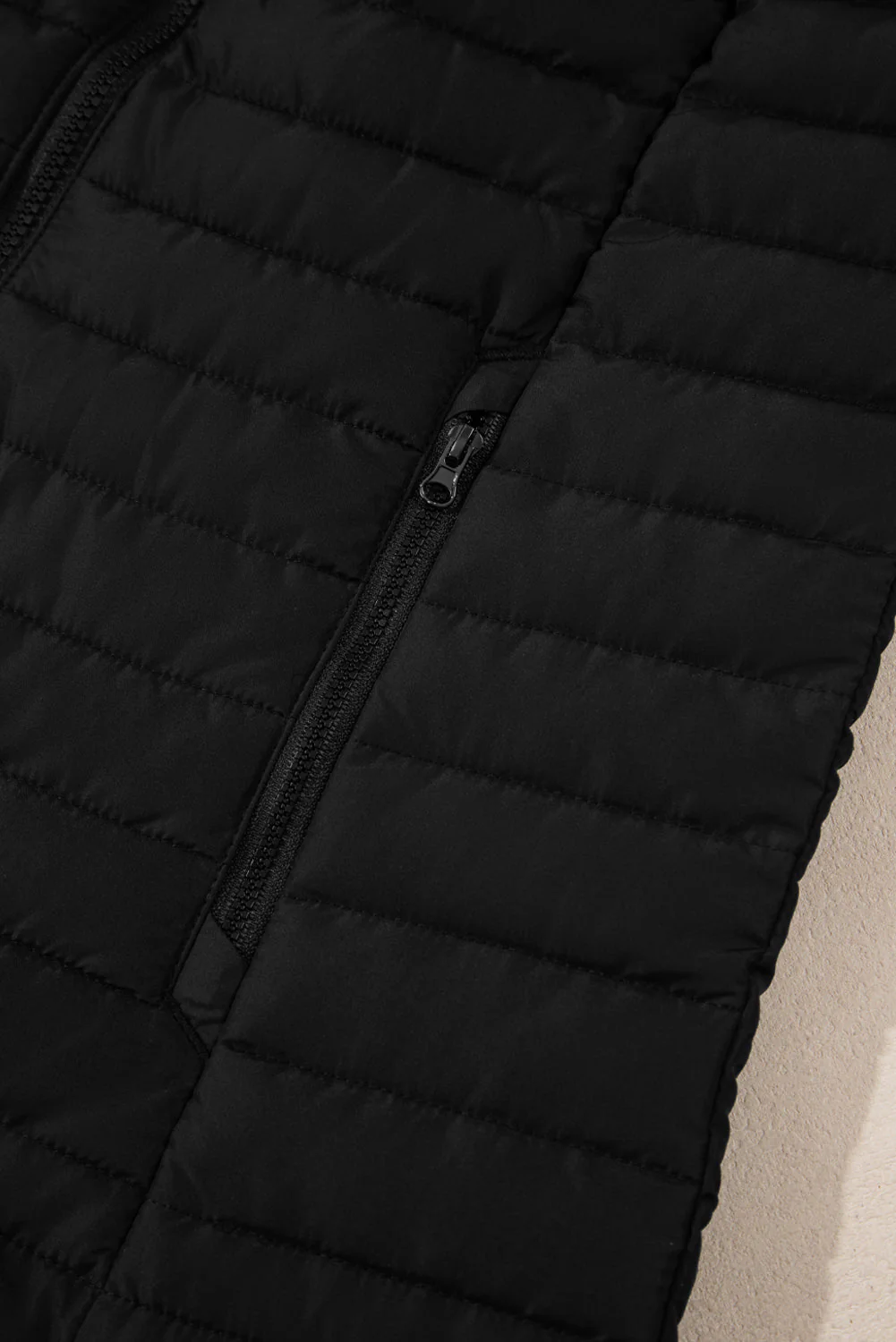 Threaded Pear Harper Quilted Zipped Puffer Vest - Image 14