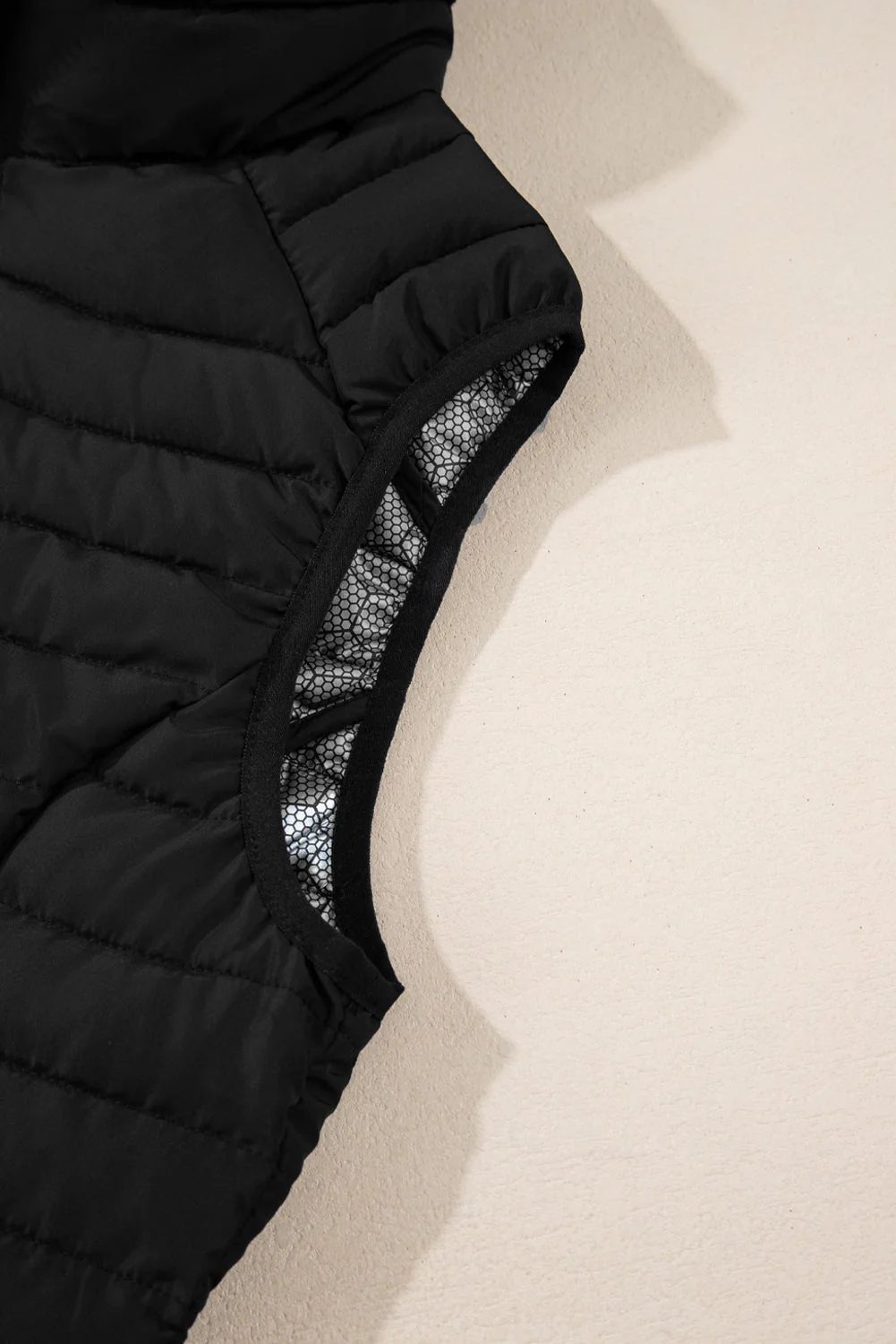 Threaded Pear Harper Quilted Zipped Puffer Vest - Image 15