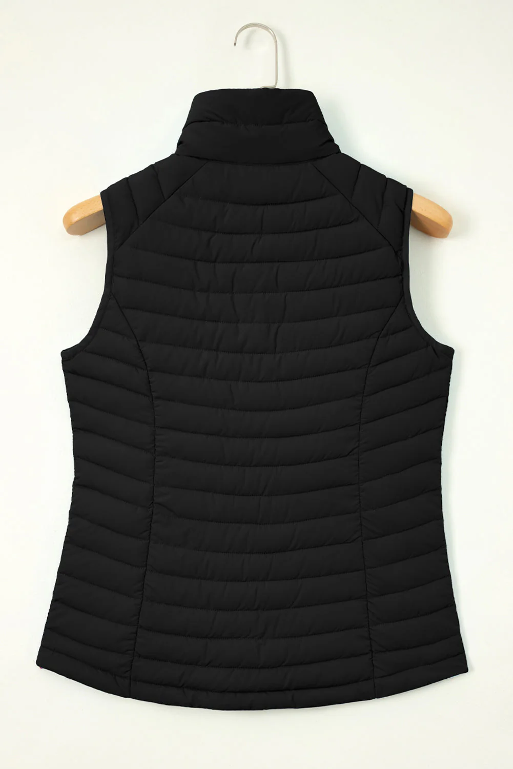 Threaded Pear Harper Quilted Zipped Puffer Vest - Image 2