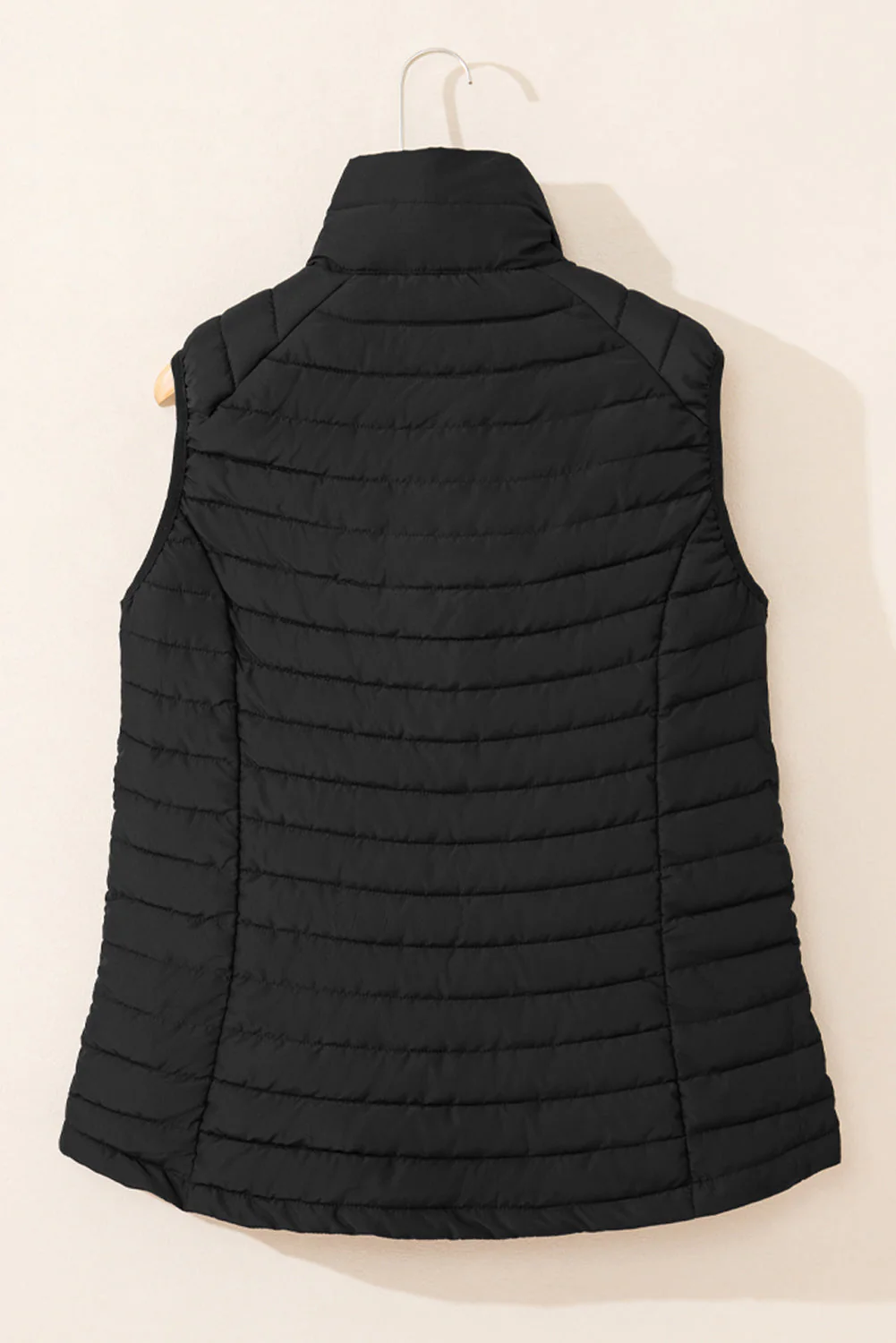 Threaded Pear Harper Quilted Zipped Puffer Vest - Image 4