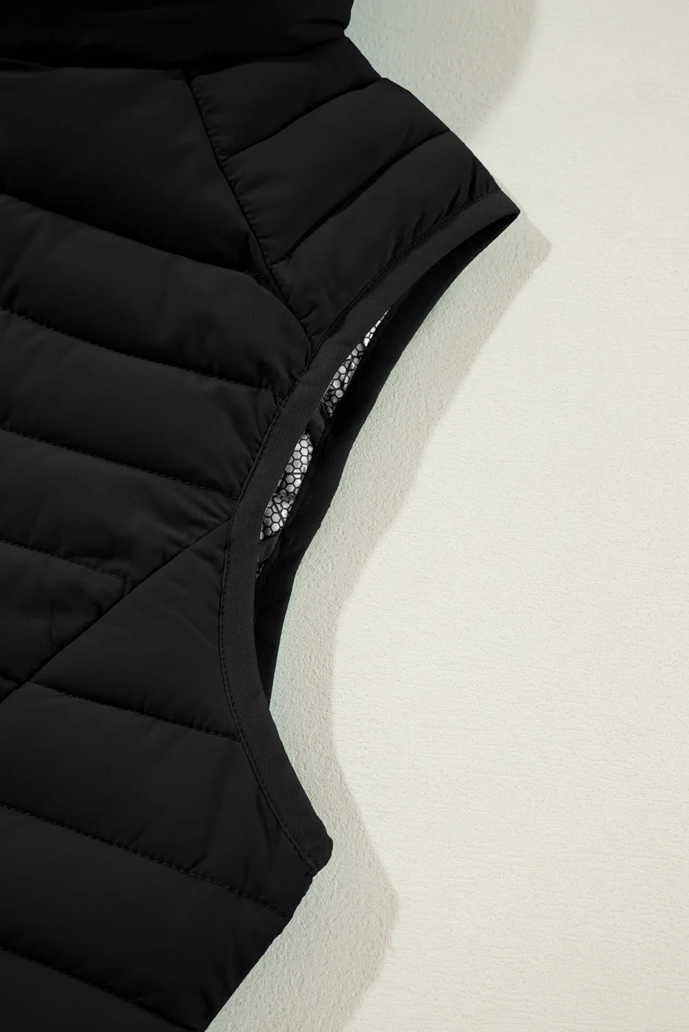 Threaded Pear Harper Quilted Zipped Puffer Vest - Image 7