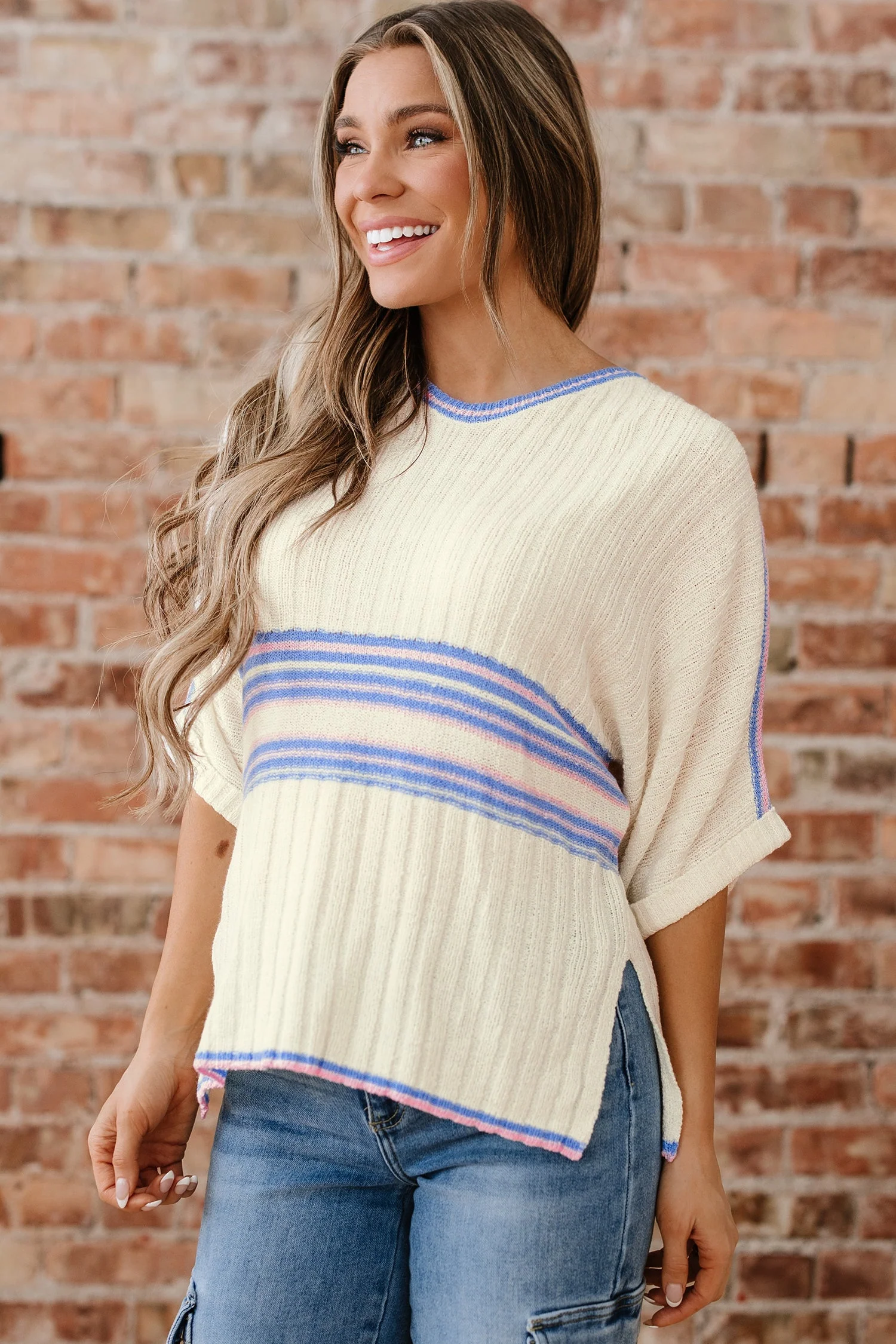 Threaded Pear Haven Rib Knit Oversized Sweater - Image 3