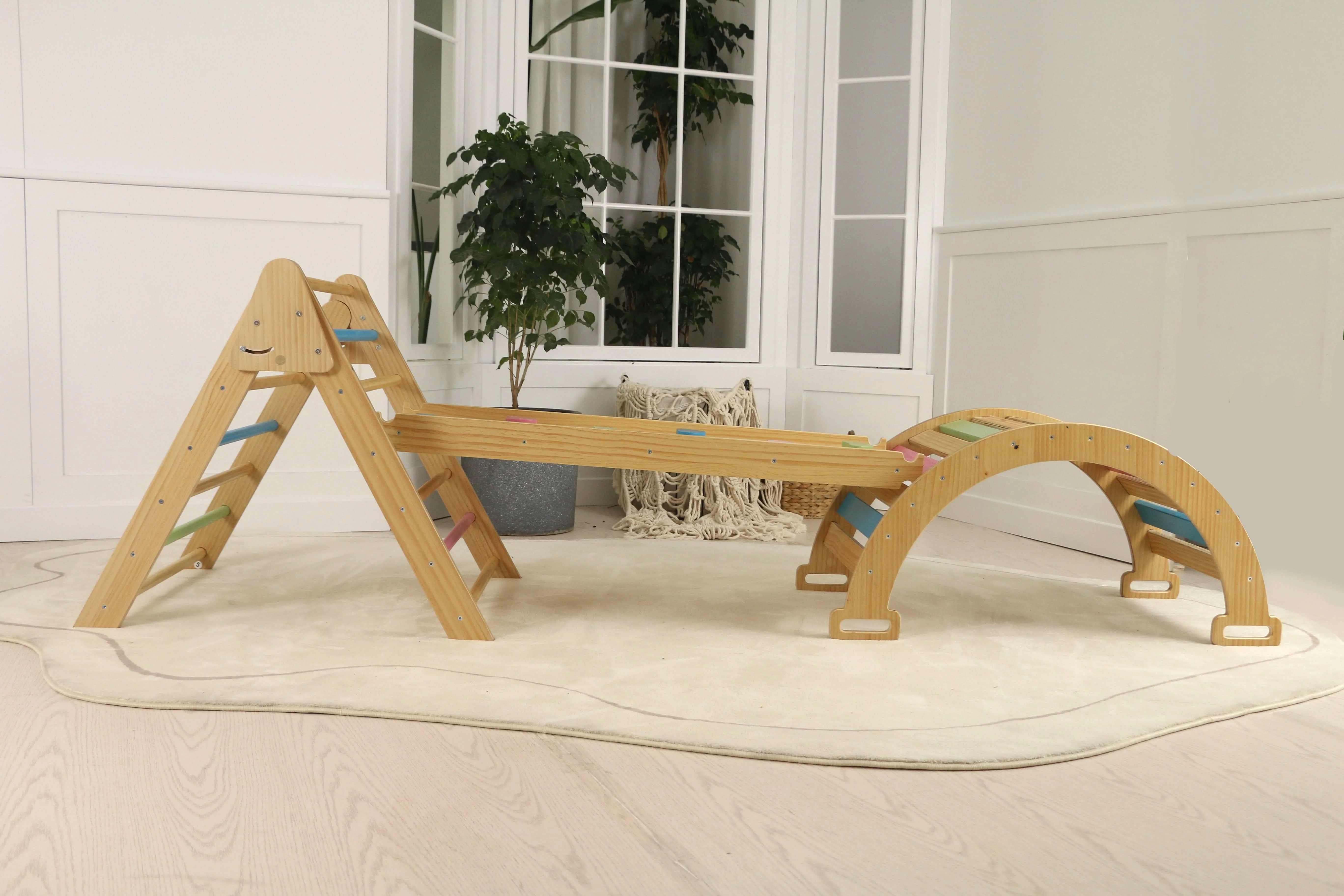 Hazel | Pikler Triangle, Slide & Rocker Set - Image 25