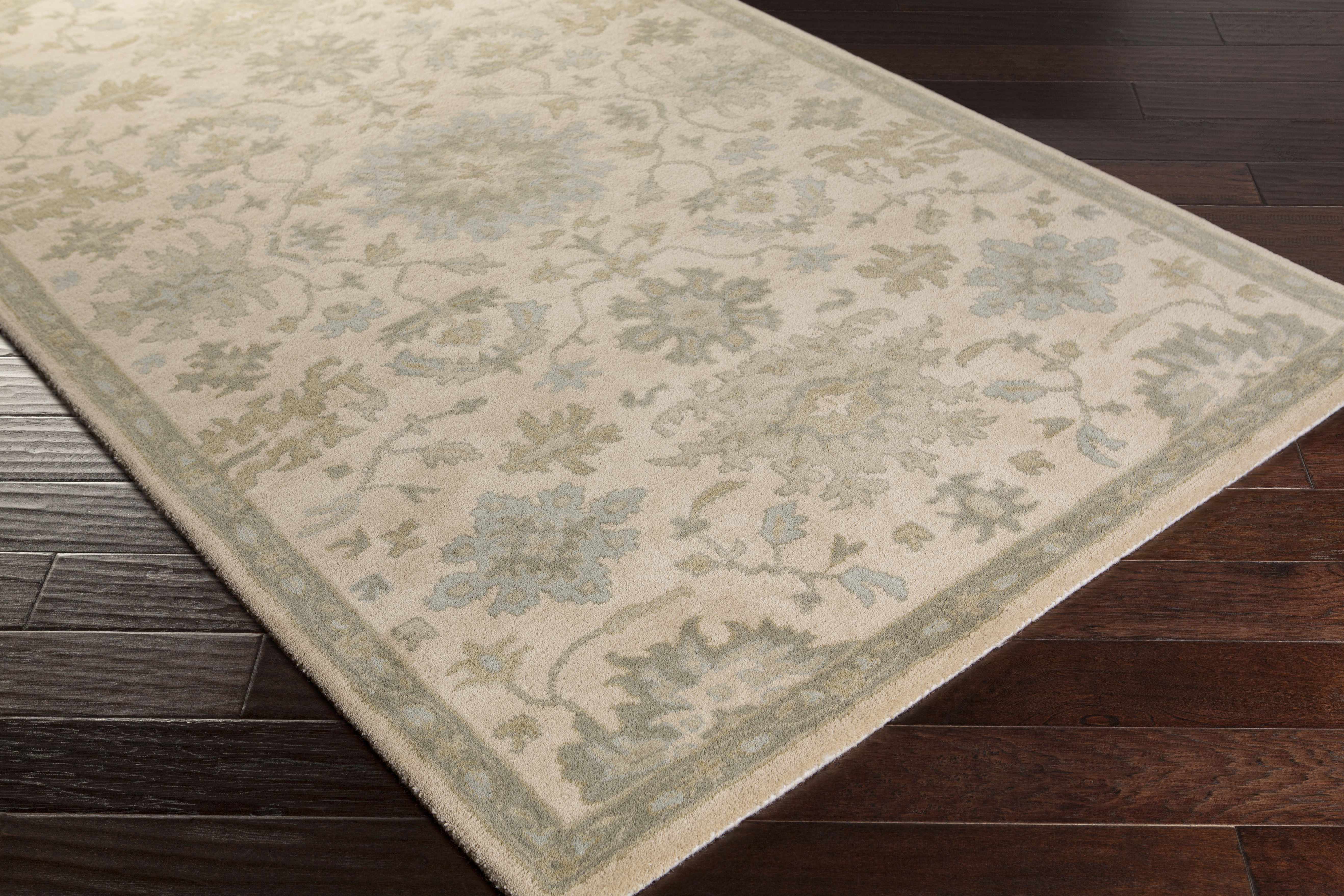 Hazen 1197 Hand Tufted Light Beige Wool Rug - Image 12