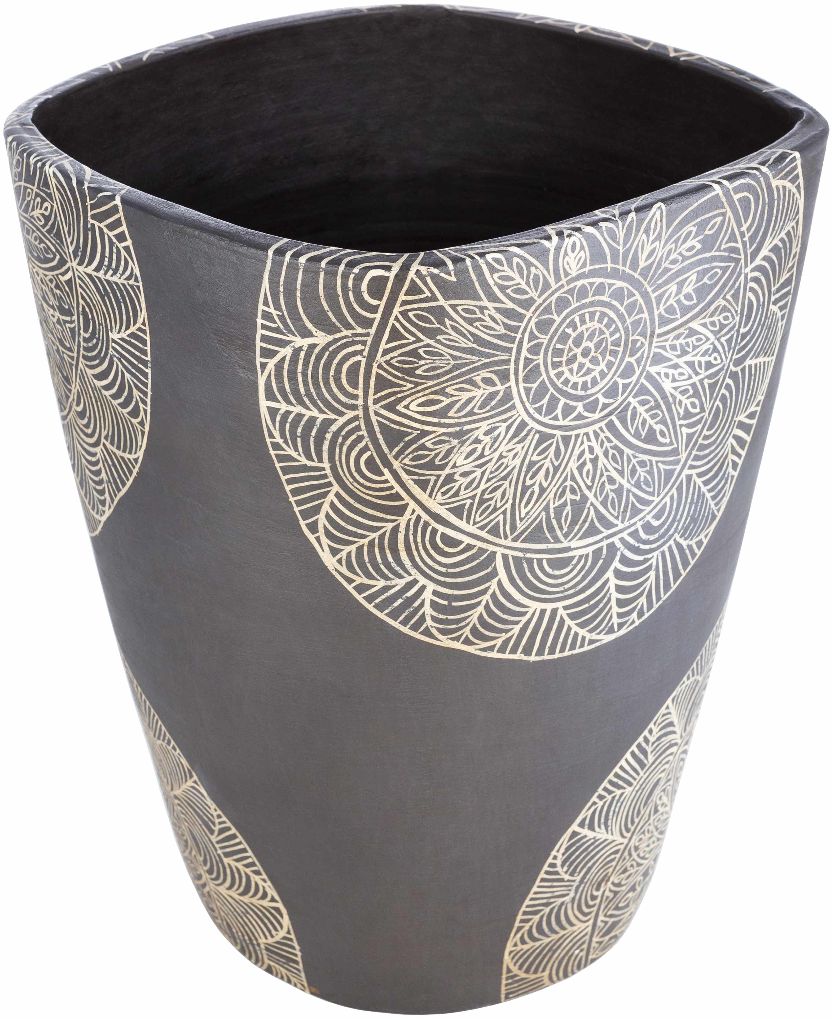Hearst Terracotta Geometric Black Planter - Clearance - Image 4