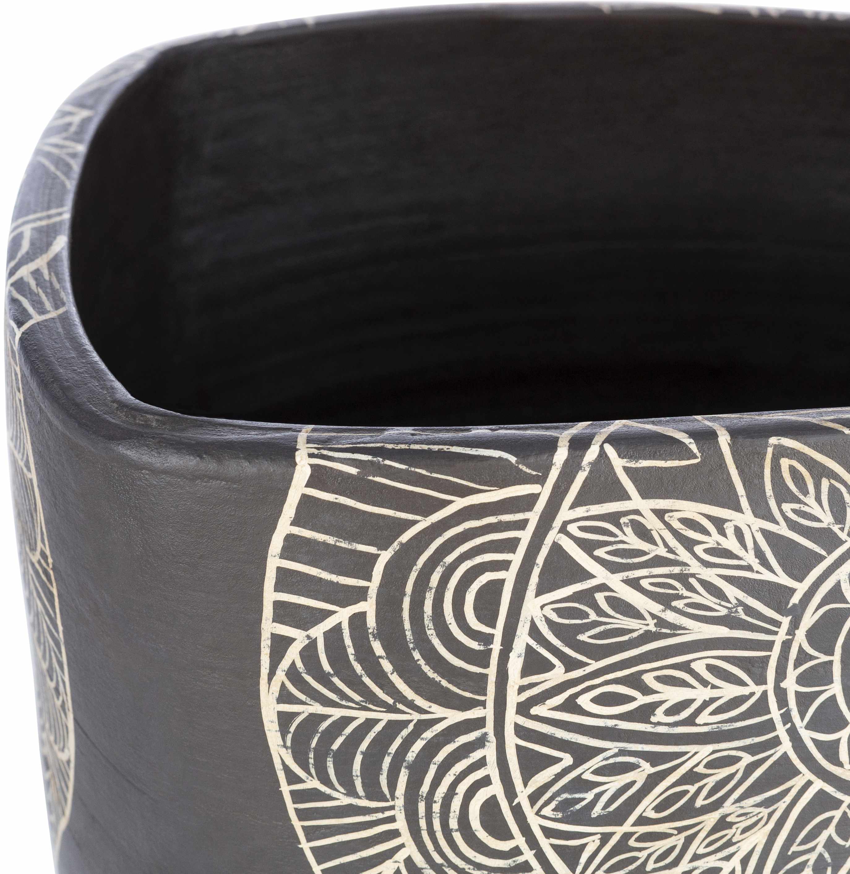 Hearst Terracotta Geometric Black Planter - Clearance - Image 5