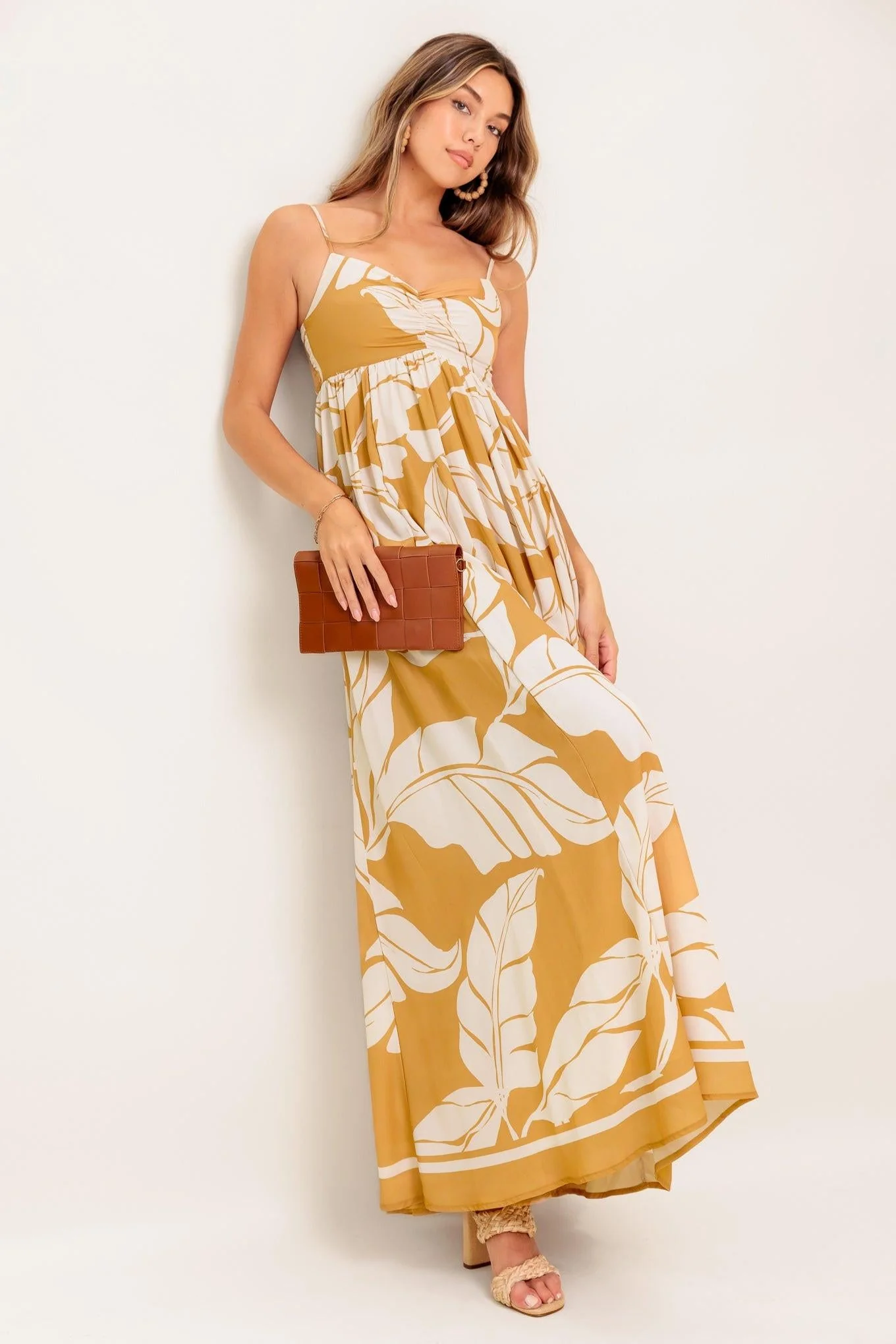 Heart of Hydrangea Woven Maxi Dress - Image 4