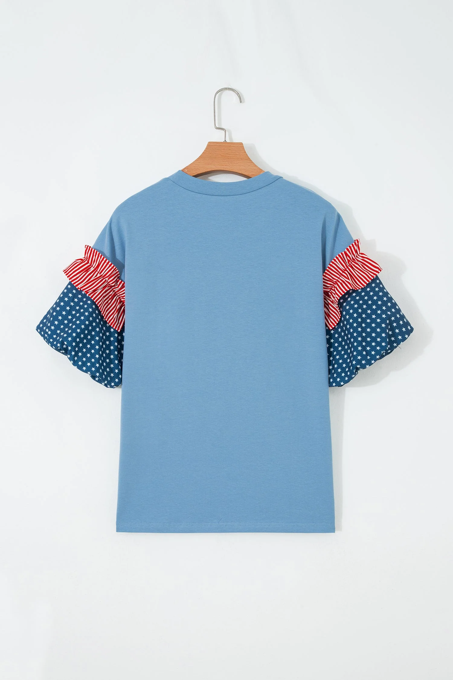 Threaded Pear Henley Short Puff Sleeve Top - Image 13