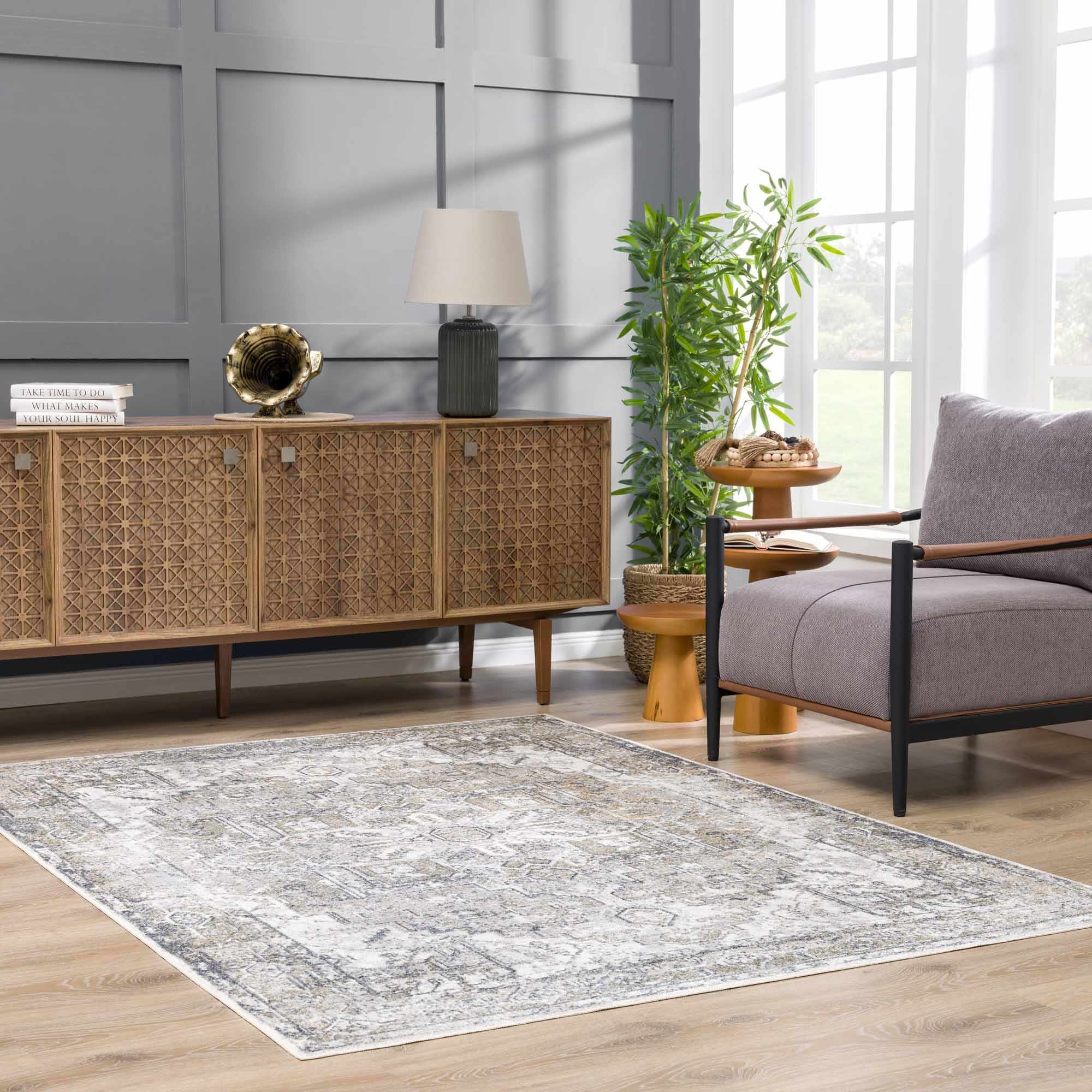 Hera Olive Boutique Washable Rug - Image 13