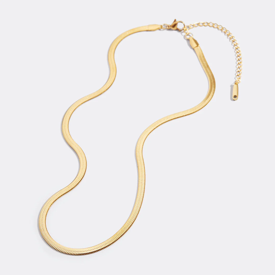 Mint & Lily Herringbone Gold Chain Necklace - Image 2