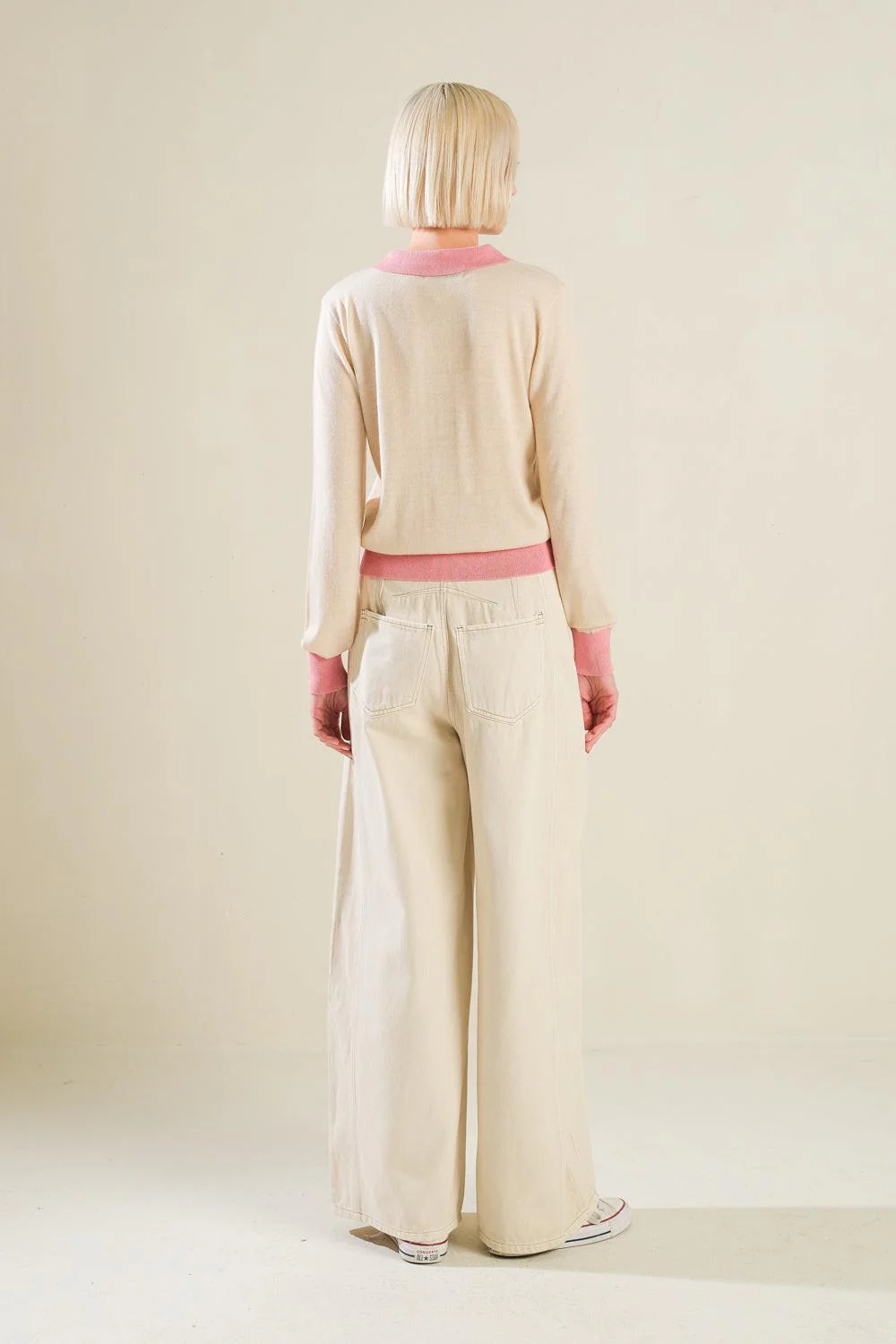 Hidden Reflections Sweater Polo Top - Image 5
