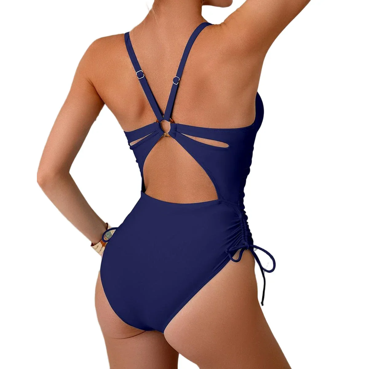 High Cut Cutout Back One Piece Swimsuit - Image 36