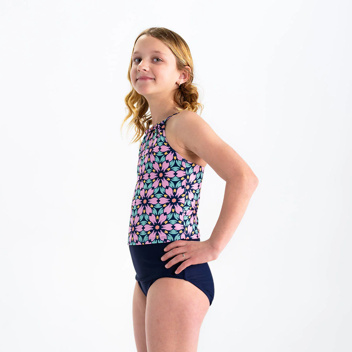 High Neck Crop Tankini Top (Girls) - Image 11