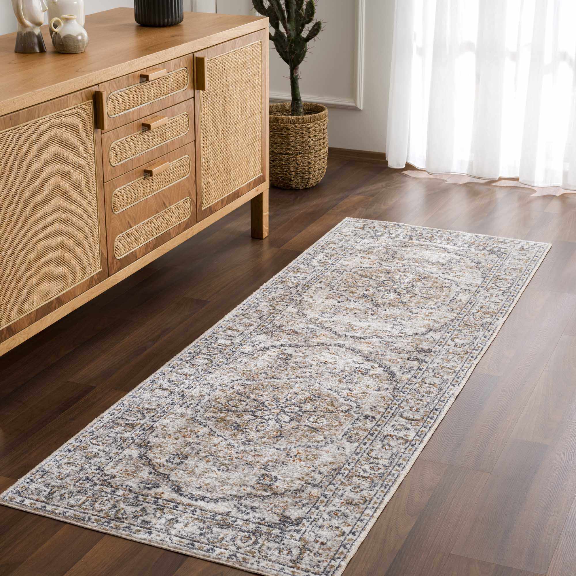 Hiti Cream Flat Pile Washable Rug - Image 12