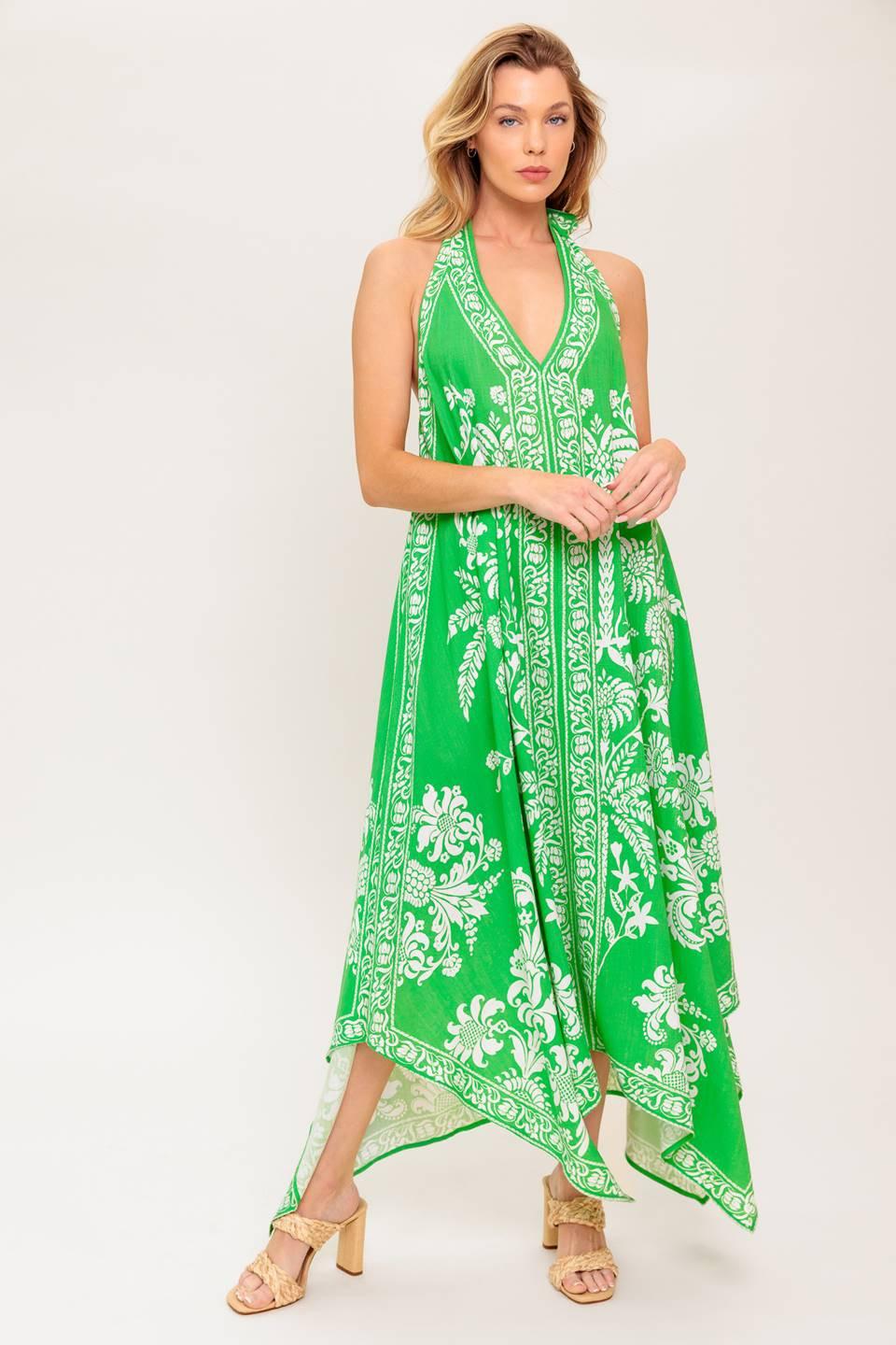 Hold Onto Hope Green Woven Midi Dress - Image 5