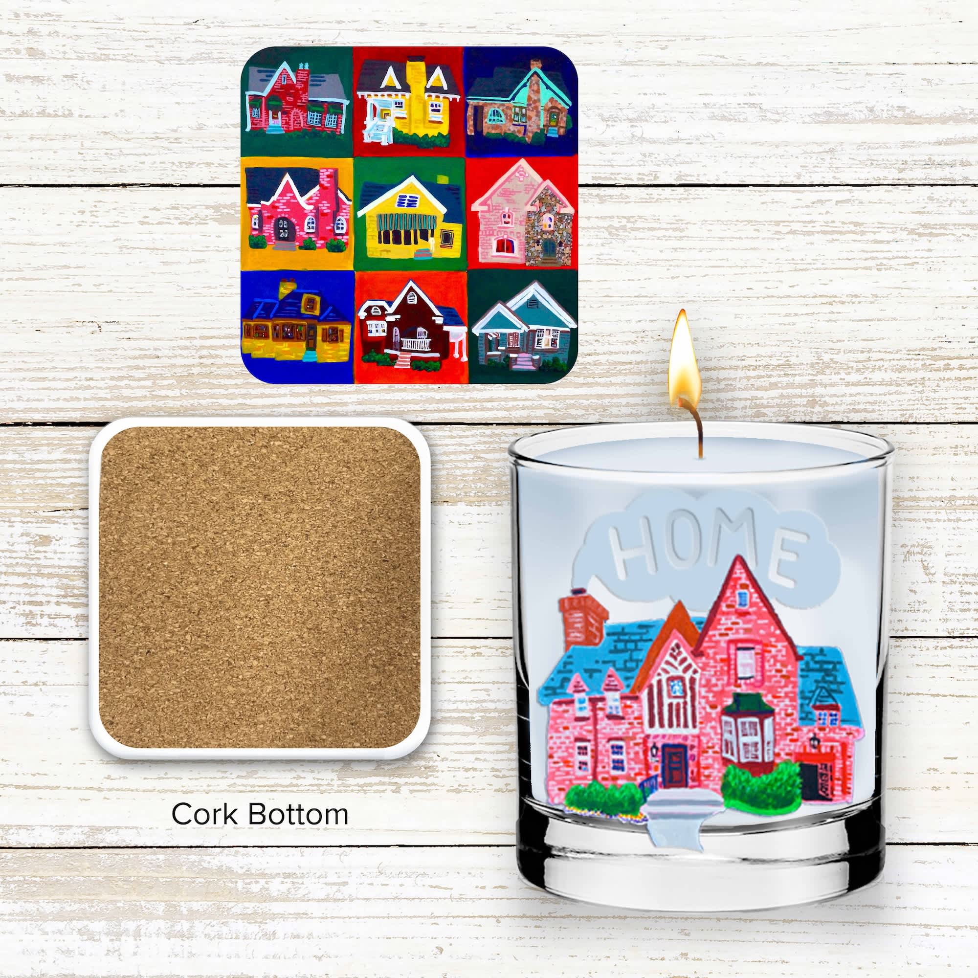 Home - 11 oz Vanilla Cedar Candle & Coaster Set - Image 2