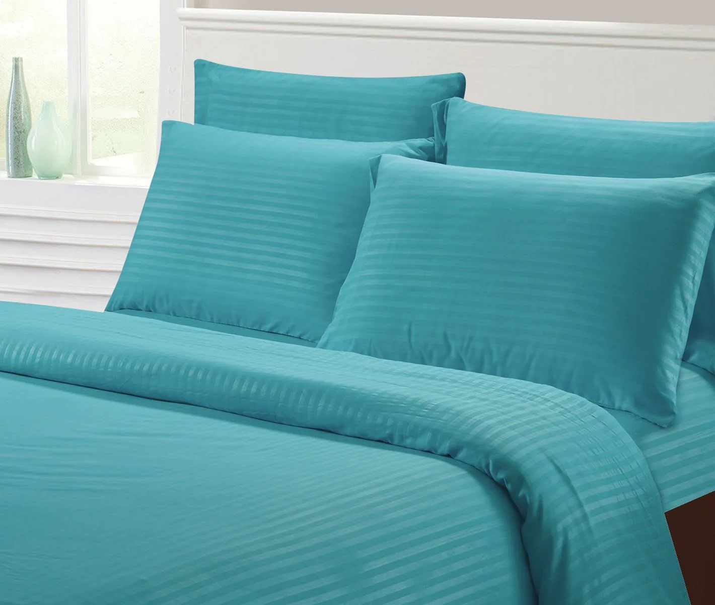 Home Sweet Home Dream Hotel Club 1800 Super Soft & Wrinkle Free Luxurious Stripe 6 Piece Bed Sheet Set - Image 3