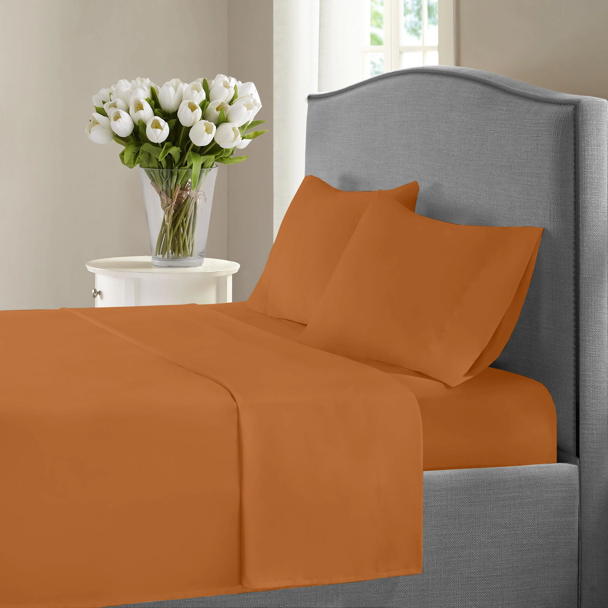 Home Sweet Home Dream New York Collection 1200 Thread Count Solid Deep Pocket 100% Egyptian Cotton Bed Sheet Set - Image 108