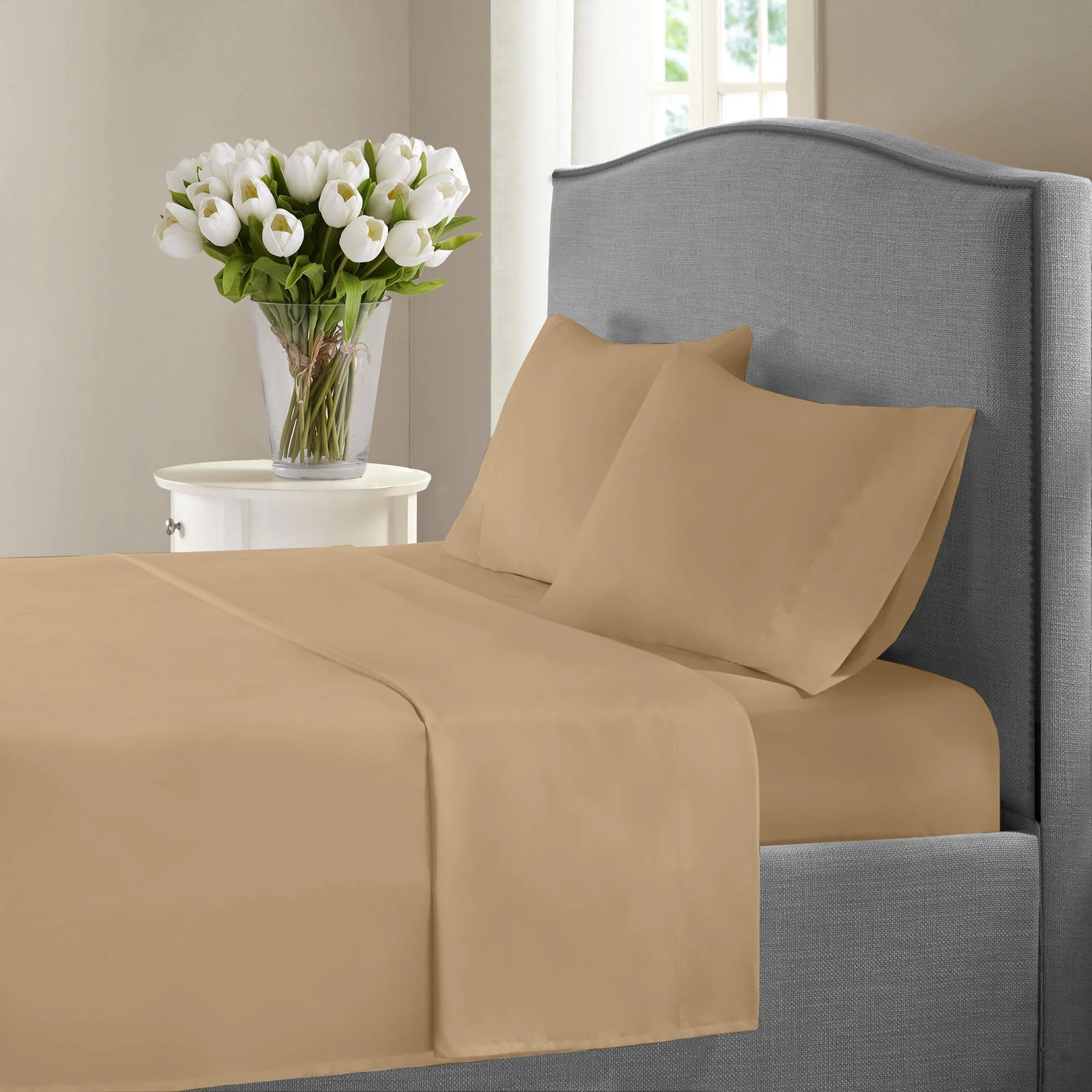 Home Sweet Home Dream New York Collection 1200 Thread Count Solid Deep Pocket 100% Egyptian Cotton Bed Sheet Set - Image 113