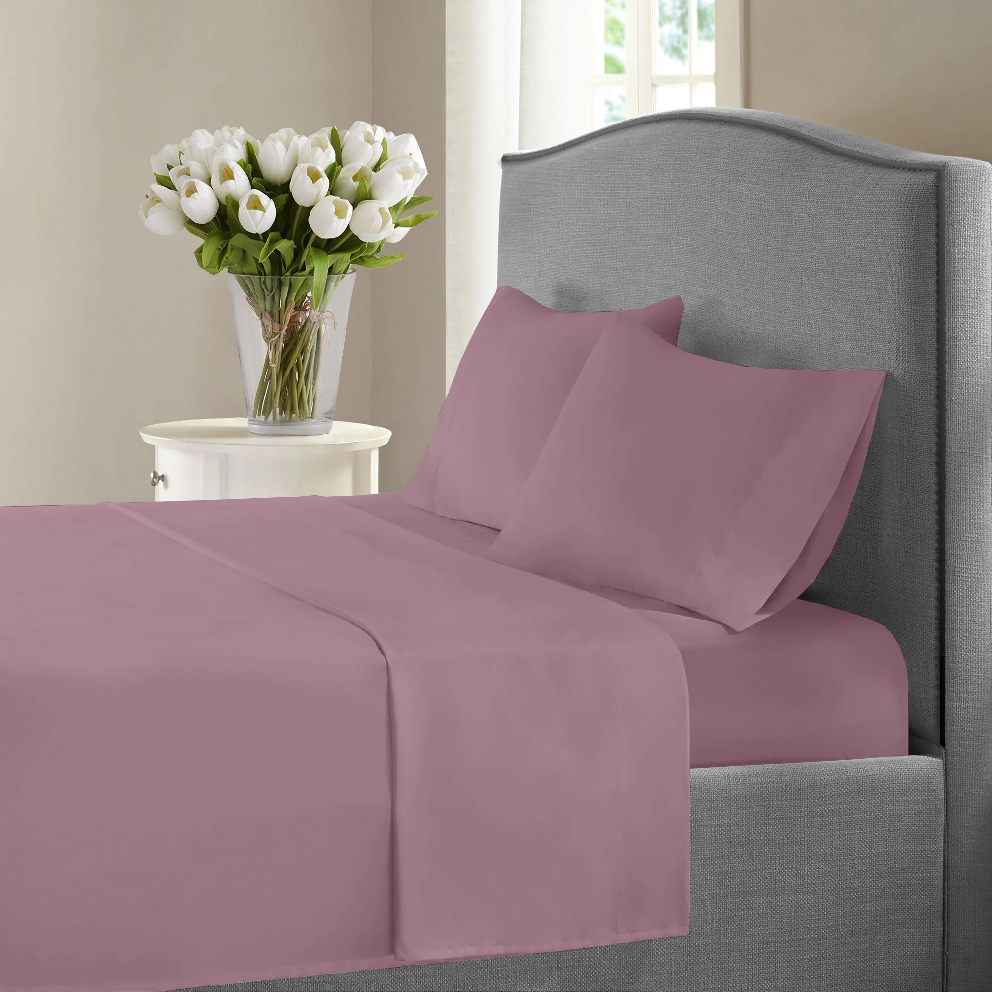Home Sweet Home Dream New York Collection 1200 Thread Count Solid Deep Pocket 100% Egyptian Cotton Bed Sheet Set - Image 93