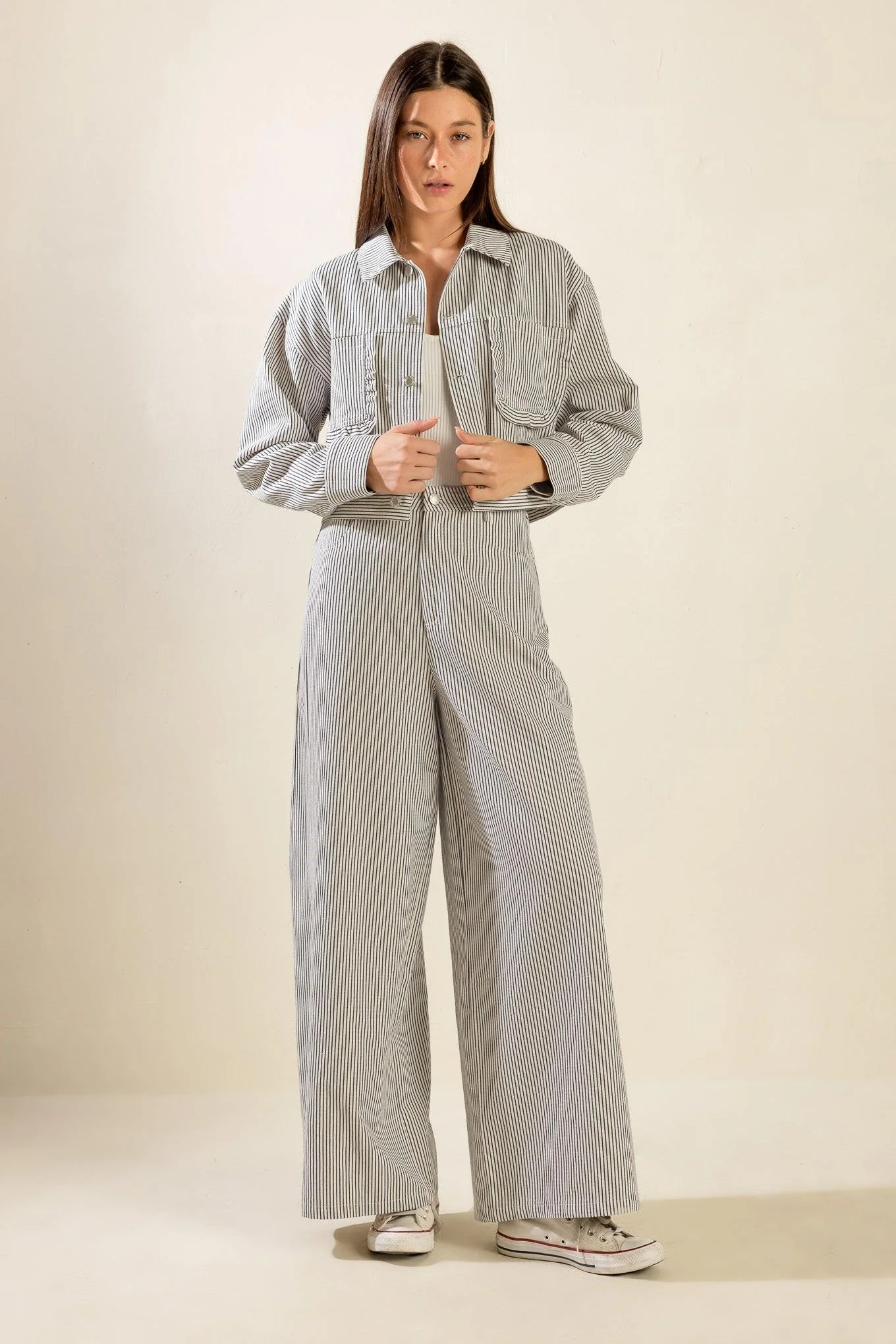 Honestly Love You Twill Crop Jacket - Image 10