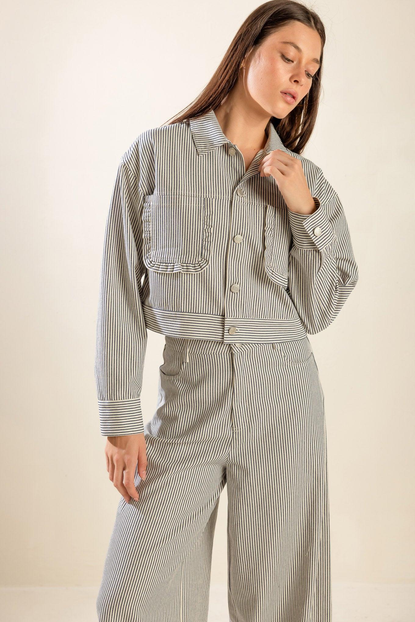 Honestly Love You Twill Crop Jacket - Image 3